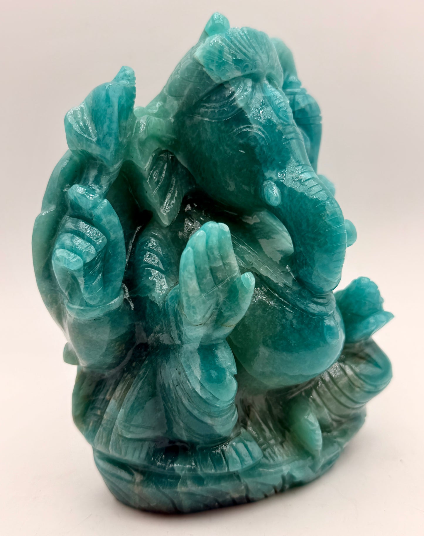 Amazonite Crystal carved Ganesha Altar
