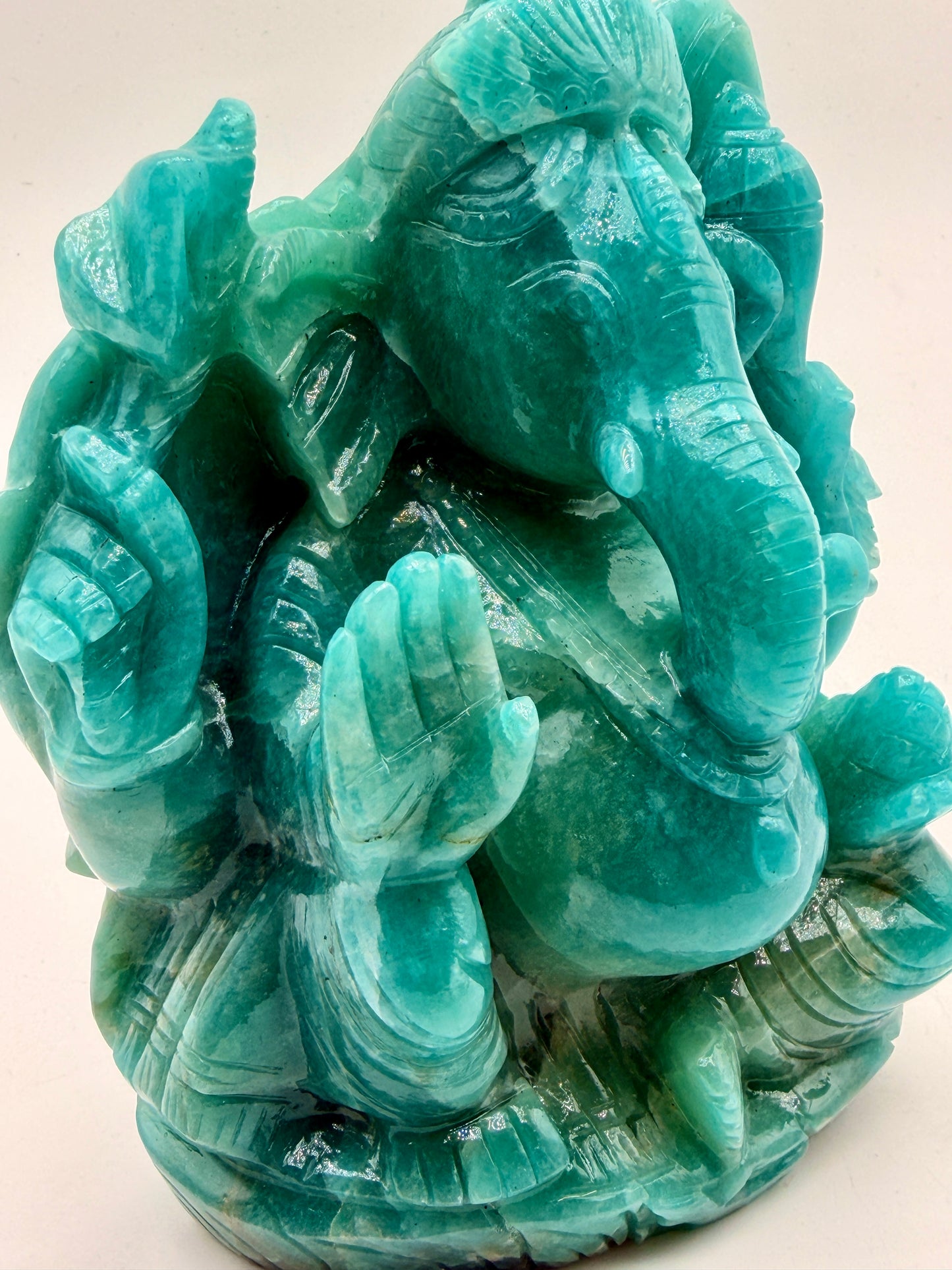 Amazonite Crystal carved Ganesha Altar