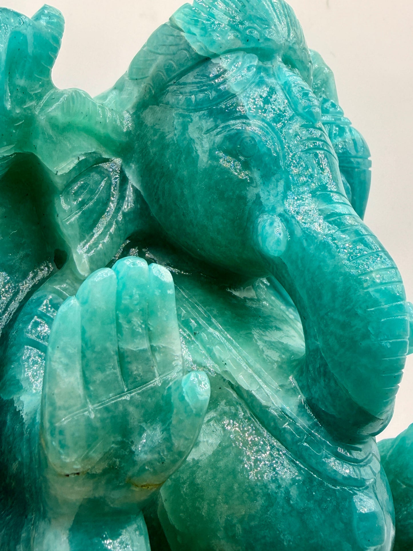 Amazonite Crystal carved Ganesha Altar