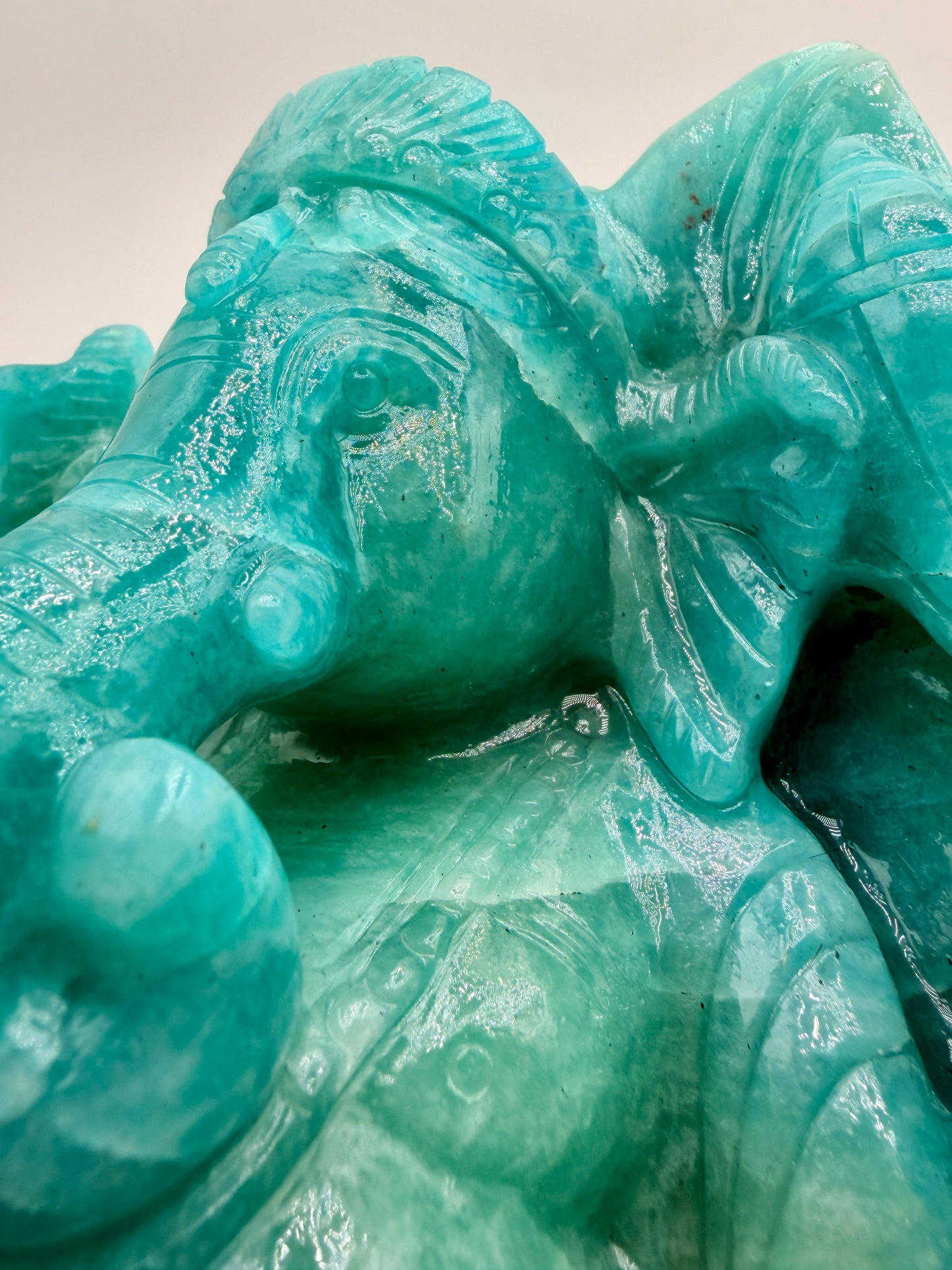 Amazonite Crystal carved Ganesha Altar