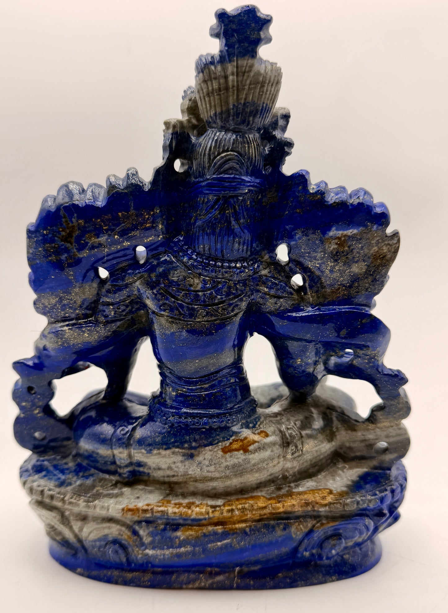 Lapis Crystal carved Floating Tara Altar