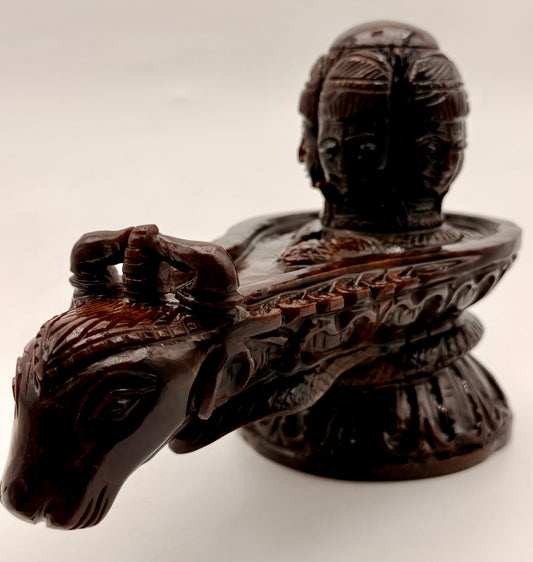 Red Garnet Shiva Lingam with Nandi – Crystal Offering Altar