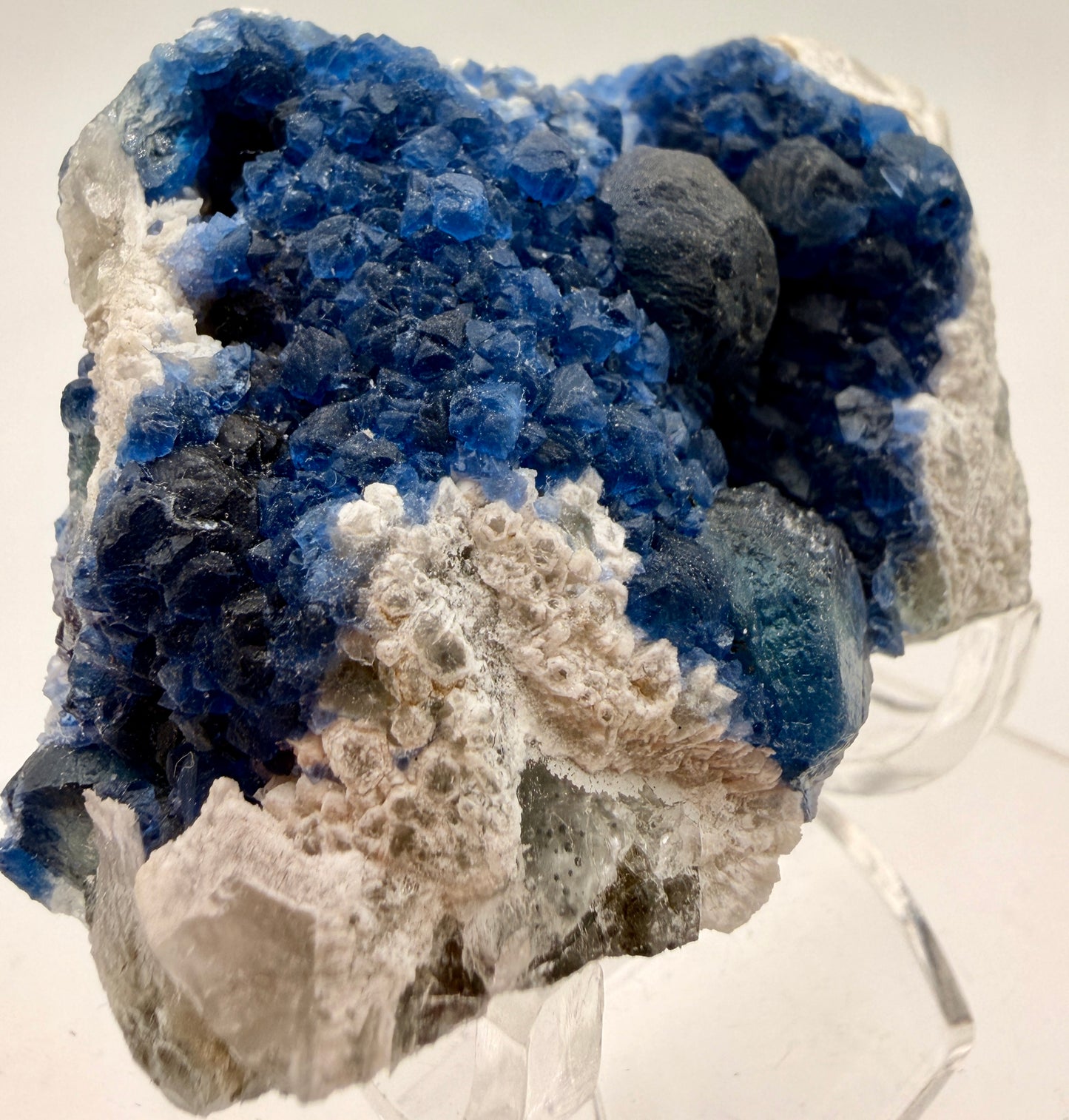 Blue Botryoidal Fluorite Pseudomorphs – Inner Mongolia
