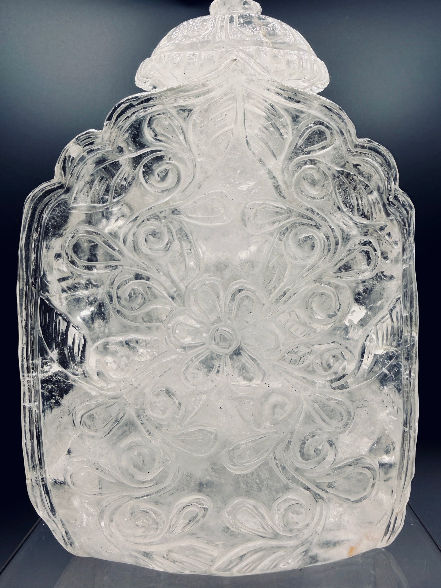 Himalayan clear Quartz Crystal Ganesha Temple