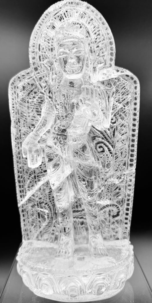 Large Himalayan Clear Quartz Tara Statue – Lotus Altar