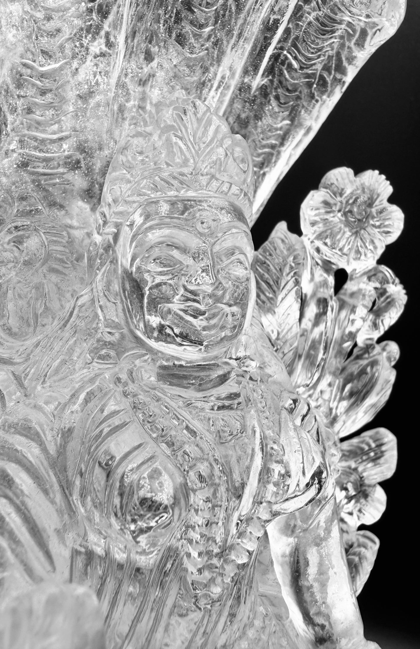 Himalyan Crystal clear Quartz Lakshmi and Vishnu Altar
