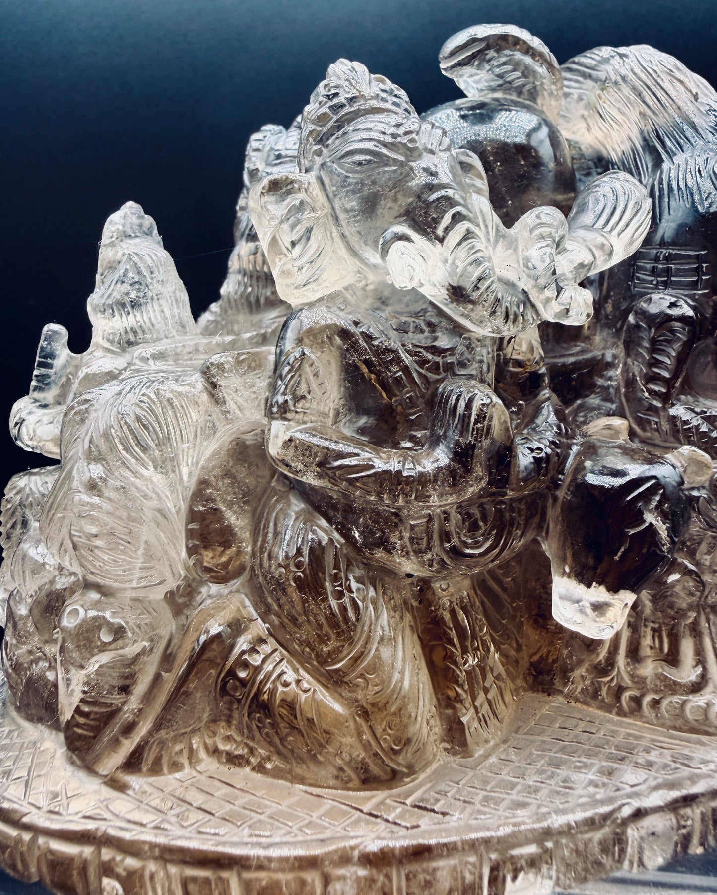 Smokey Quartz Crystal Family of Gods Altar