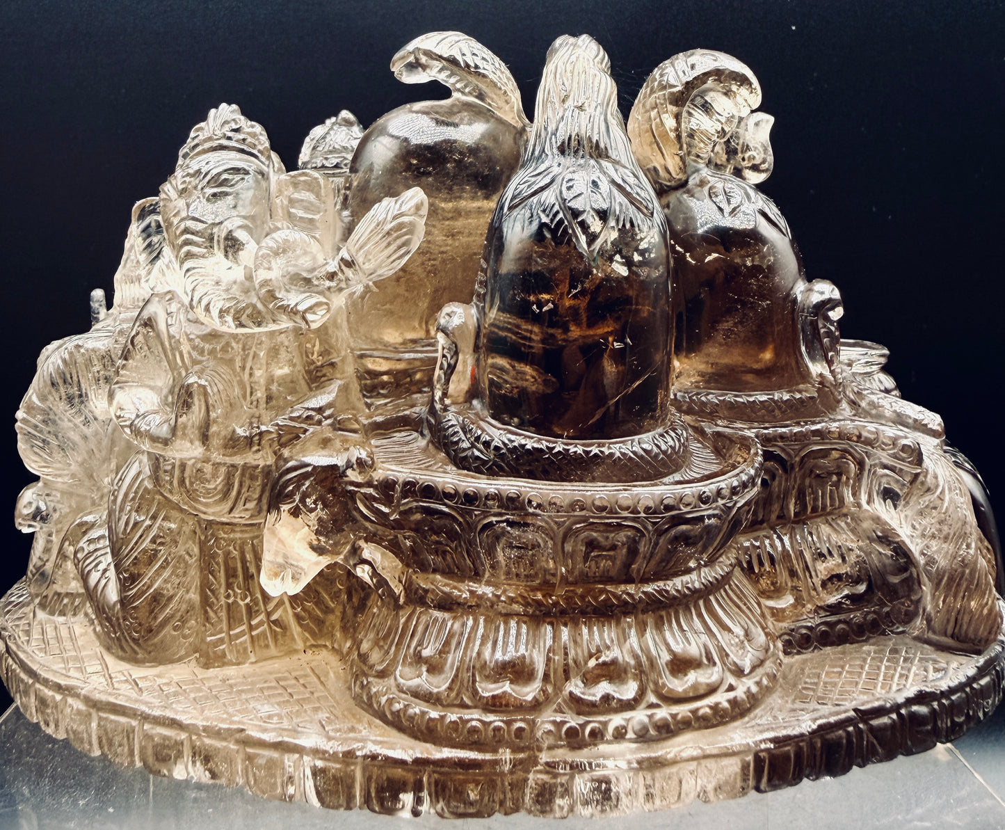 Smokey Quartz Crystal Family of Gods Altar