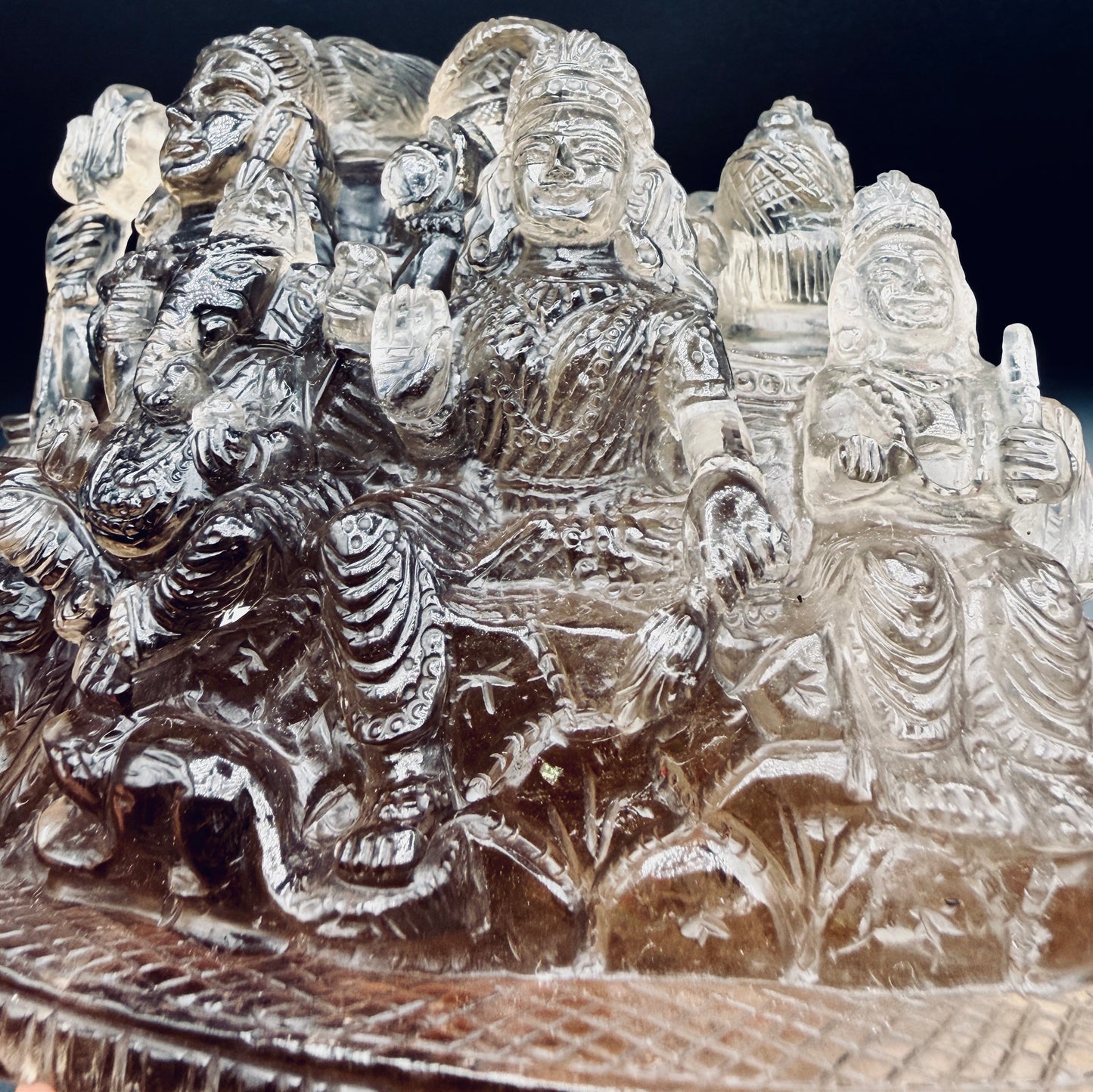 Smokey Quartz Crystal Family of Gods Altar
