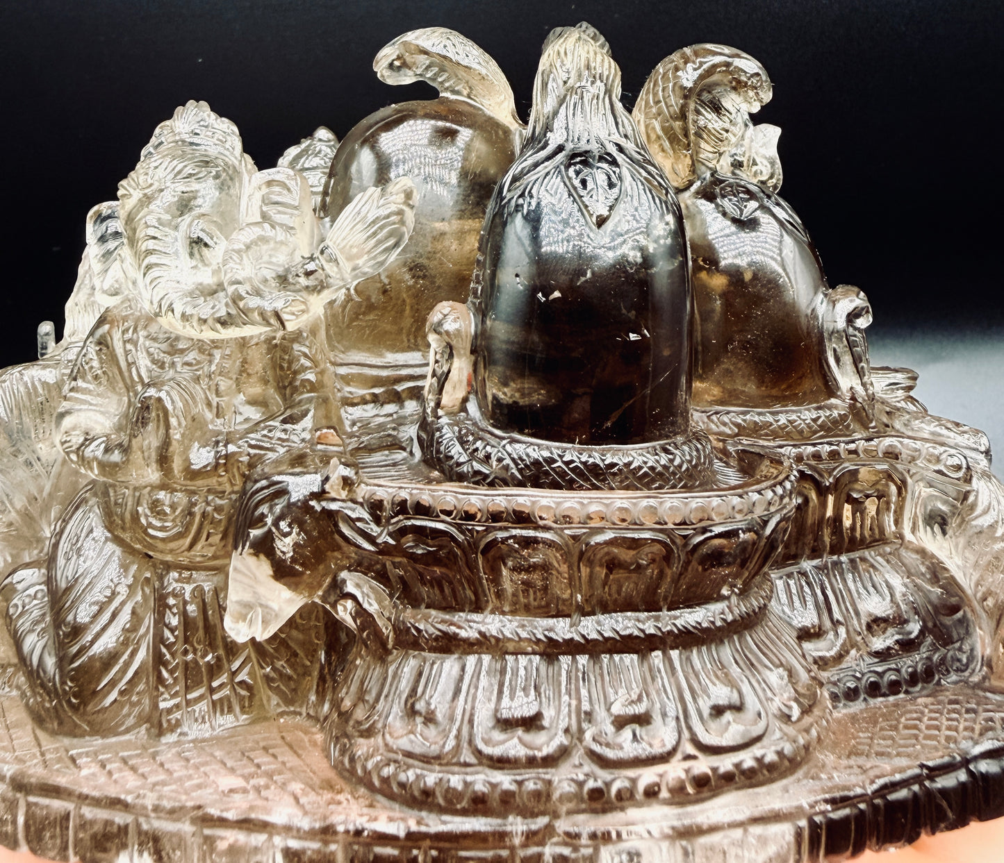 Smokey Quartz Crystal Family of Gods Altar