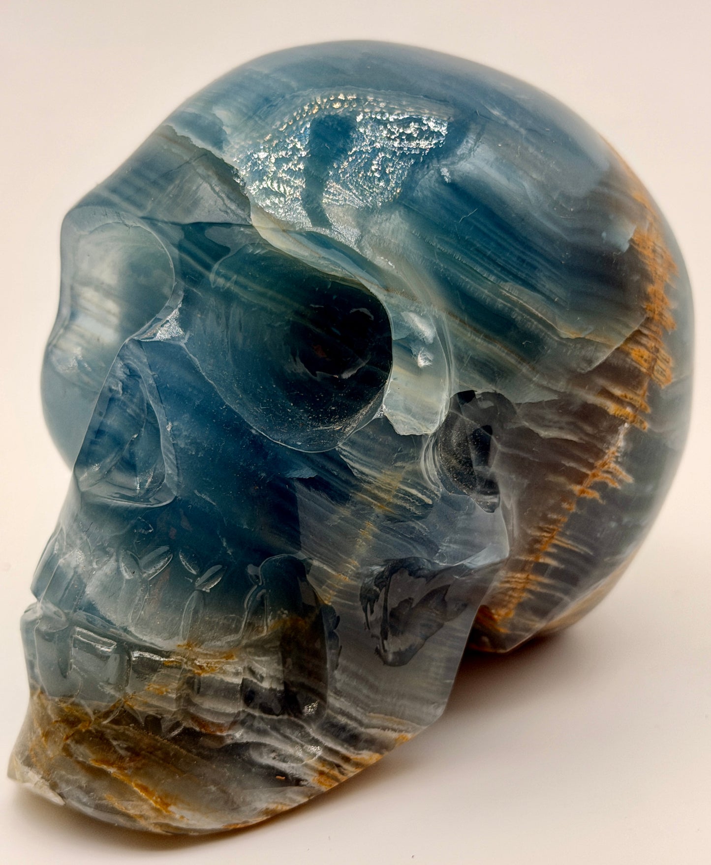Blue Calcite Skulls
