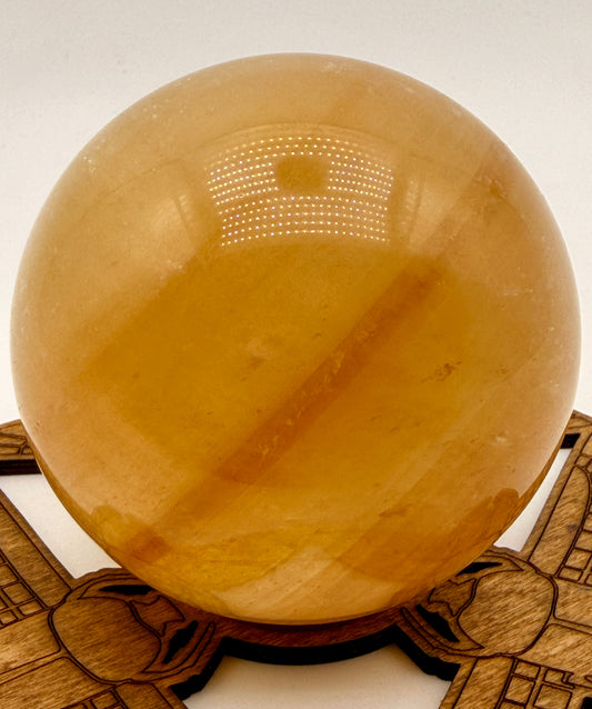 Rainbow Honey Calcite Orbs