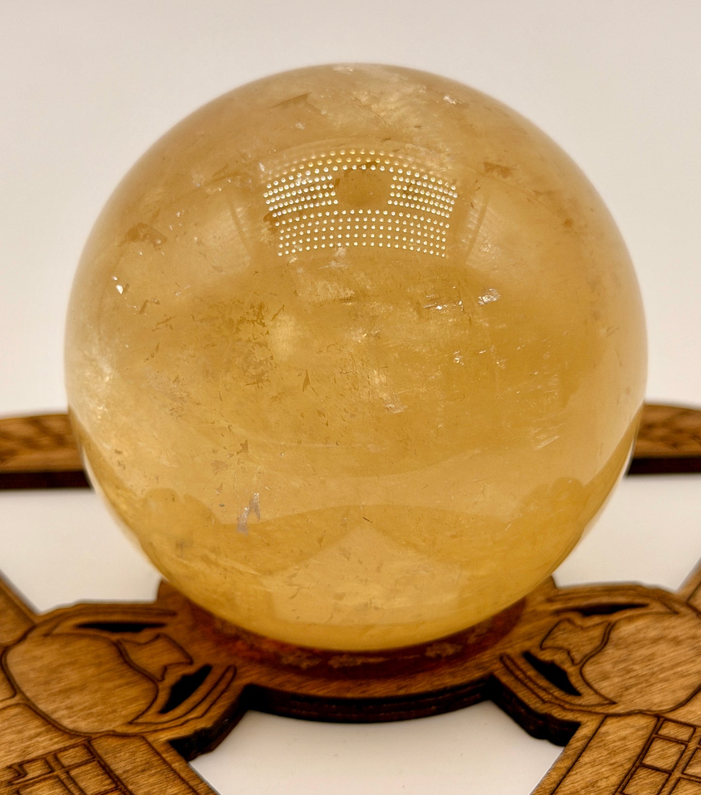 Rainbow Honey Calcite Orbs