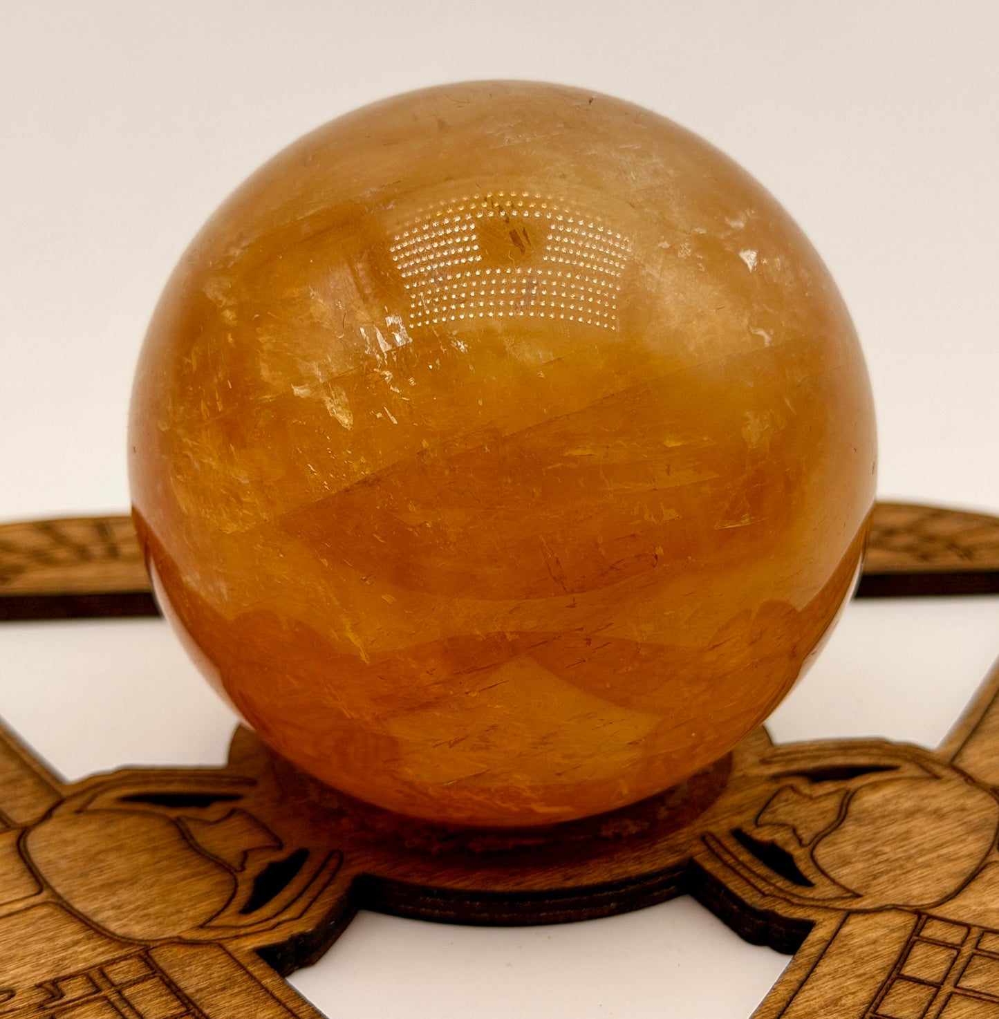 Rainbow Honey Calcite Orbs