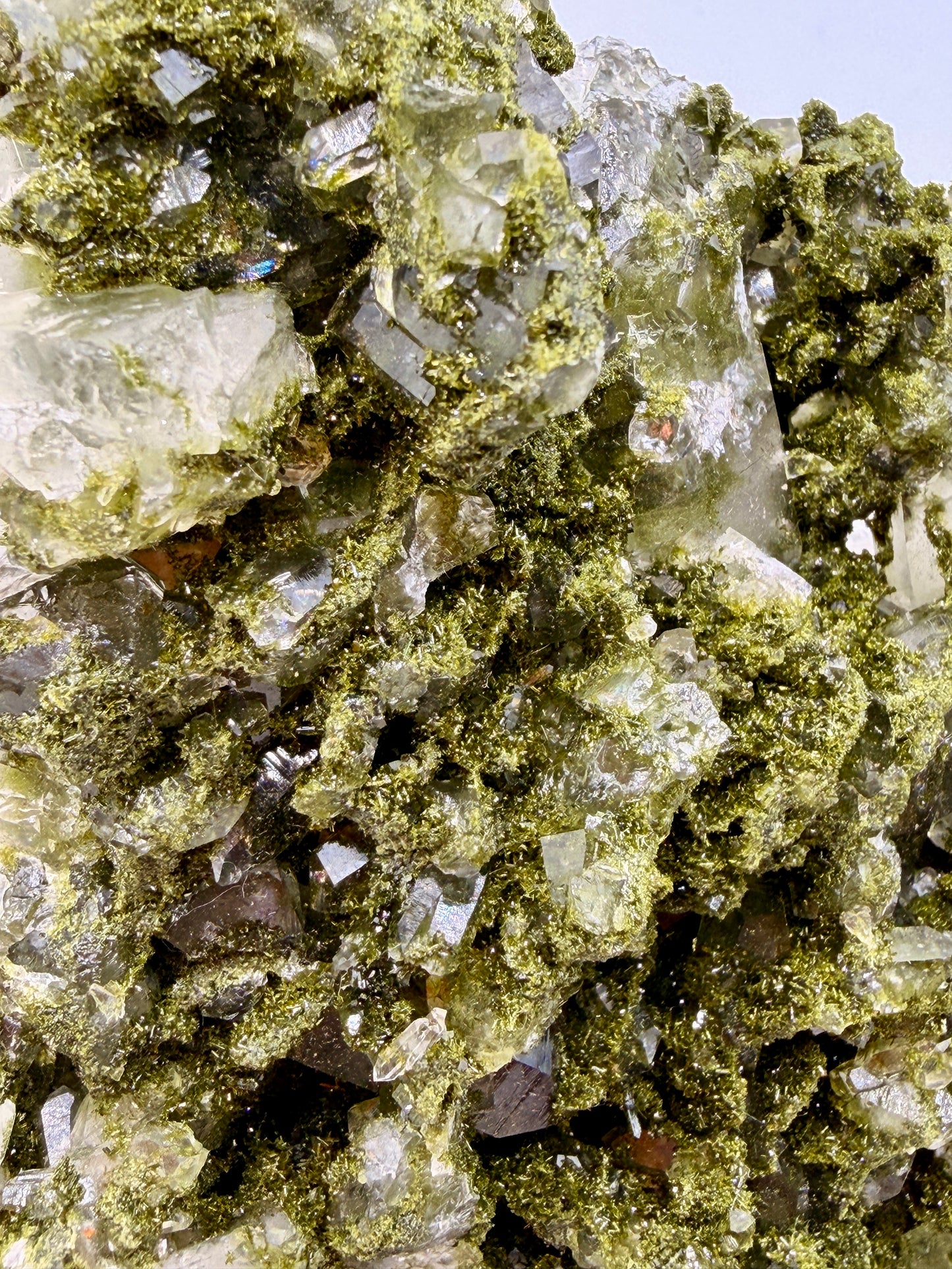 Natural Green Epidote on Quartz Specimen from Turkey | Premium Collector Mineral