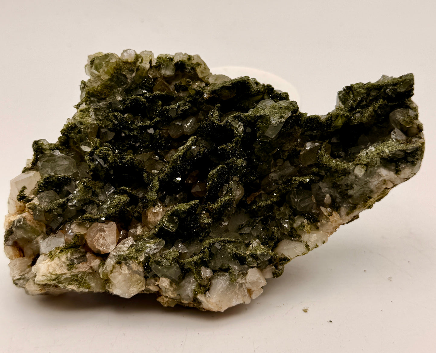 Natural Green Epidote on Quartz Specimen from Turkey | Premium Collector Mineral