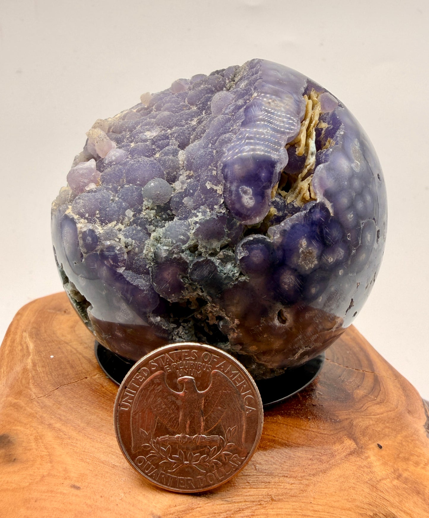 Natural Grape Agate Sphere | Premium Botryoidal Chalcedony Crystal from Indonesia