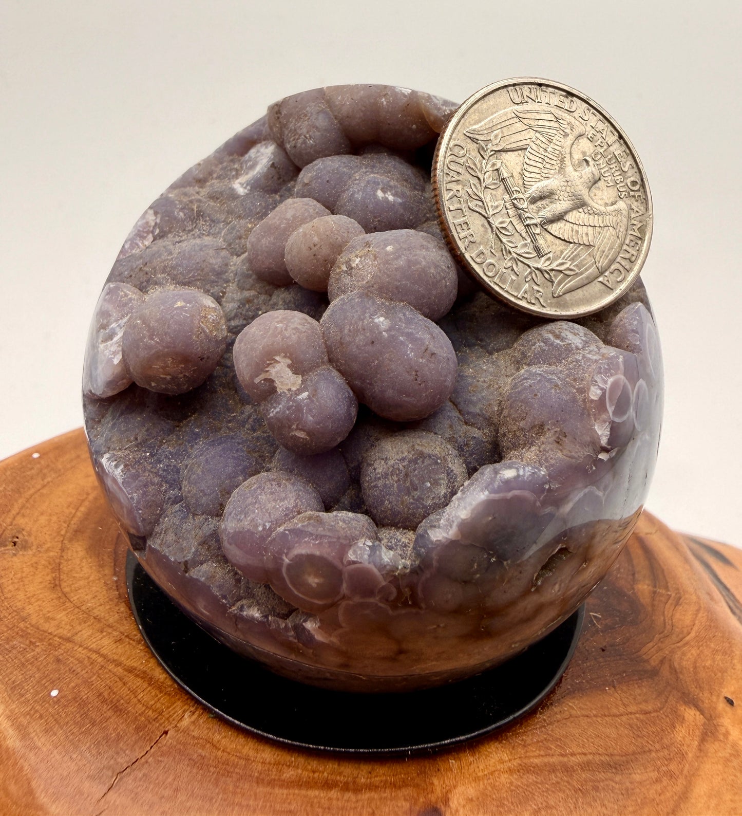 Natural Grape Agate Sphere | Premium Botryoidal Chalcedony Crystal from Indonesia