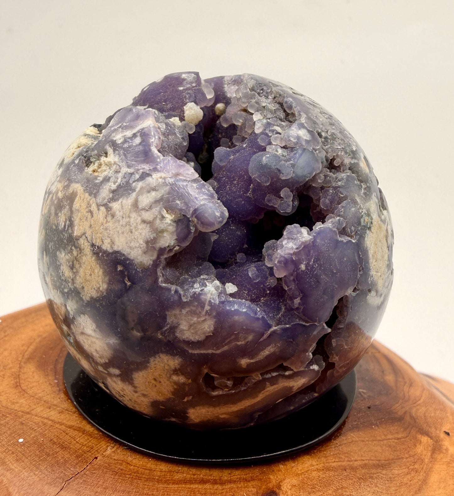 Natural Grape Agate Sphere | Premium Botryoidal Chalcedony Crystal from Indonesia