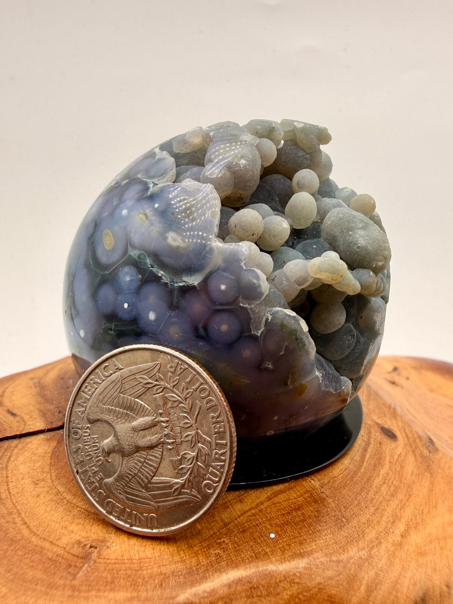 Natural Grape Agate Sphere | Premium Botryoidal Chalcedony Crystal from Indonesia