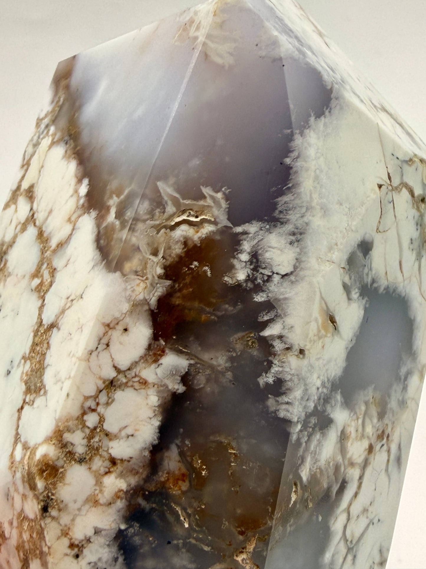 Natural Purple Dendritic Opal Tower | "Merlinite" Polished Crystal Point