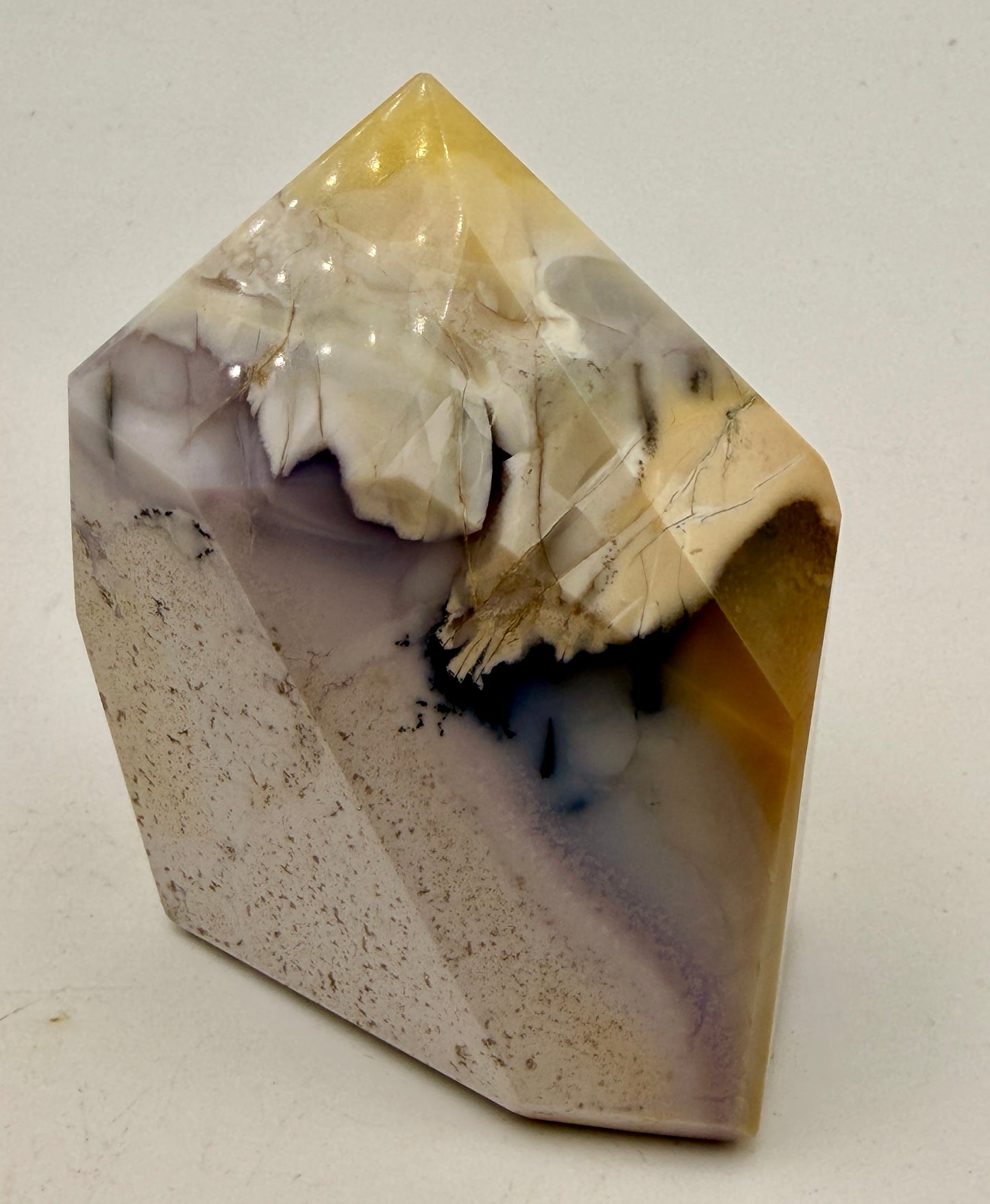 Natural Purple Dendritic Opal Tower | "Merlinite" Polished Crystal Point