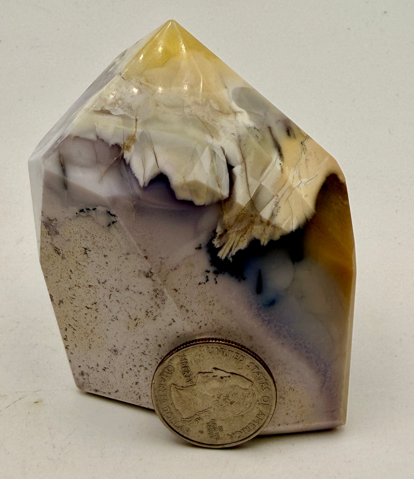 Natural Purple Dendritic Opal Tower | "Merlinite" Polished Crystal Point