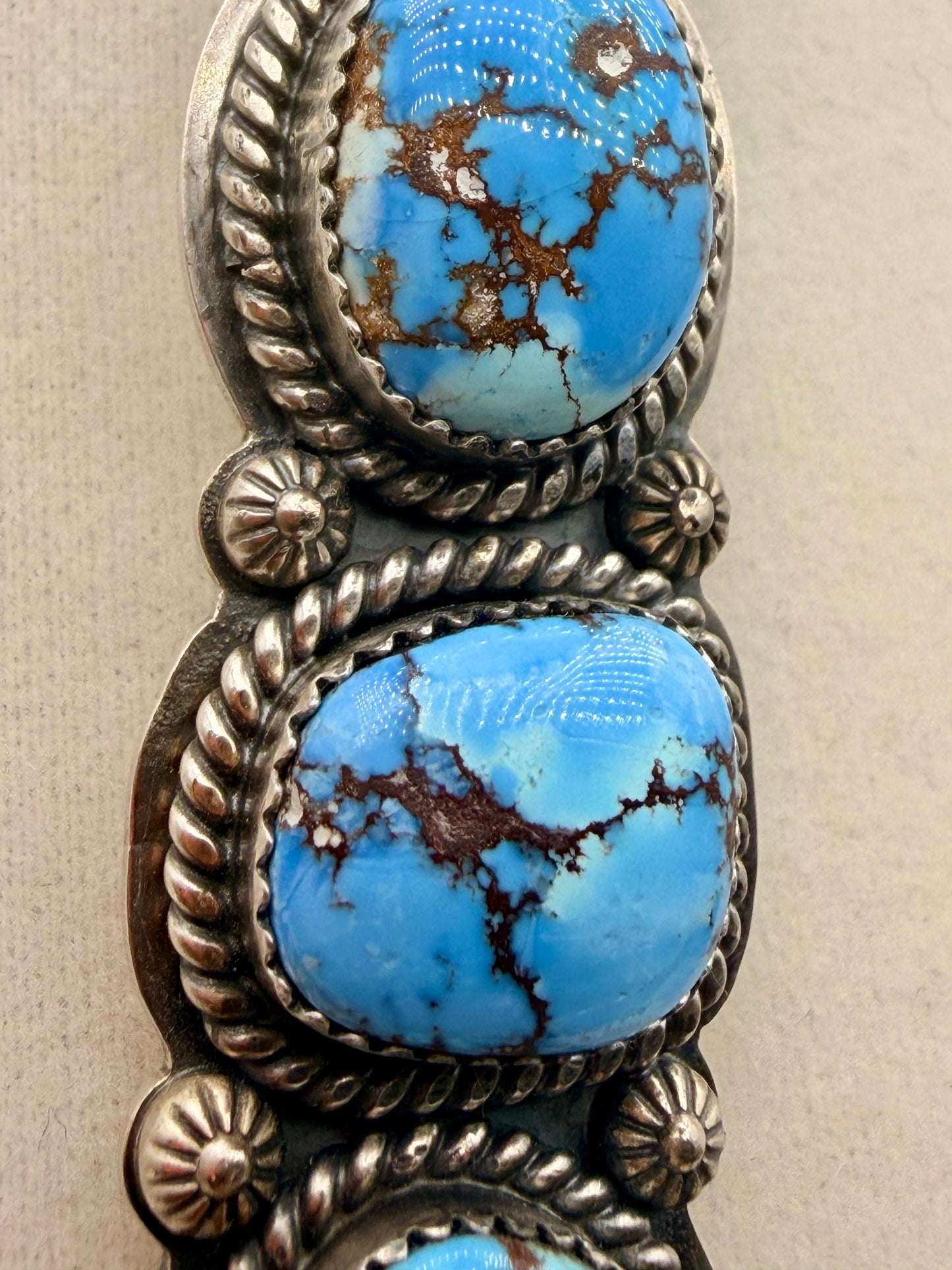 Three-Stone Golden Hills Turquoise Sterling Silver Pendant