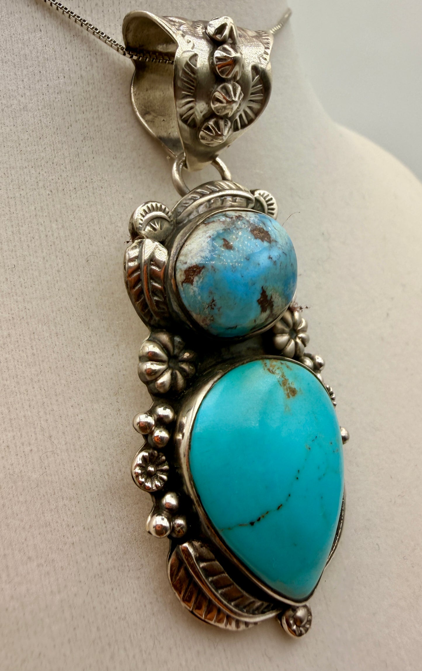 Golden Hills & Tyrone Turquoise Sterling Silver Pendant