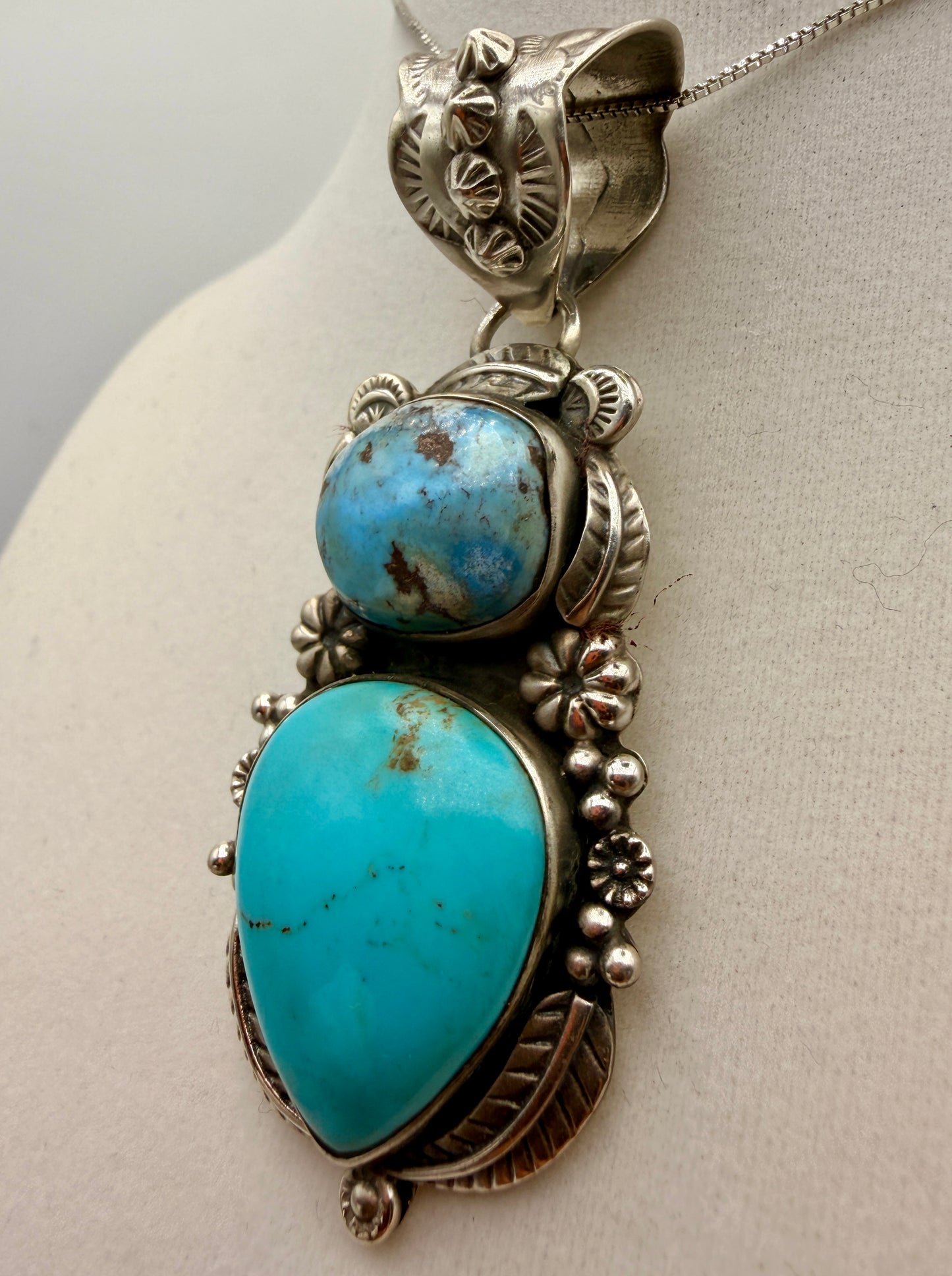 Golden Hills & Tyrone Turquoise Sterling Silver Pendant