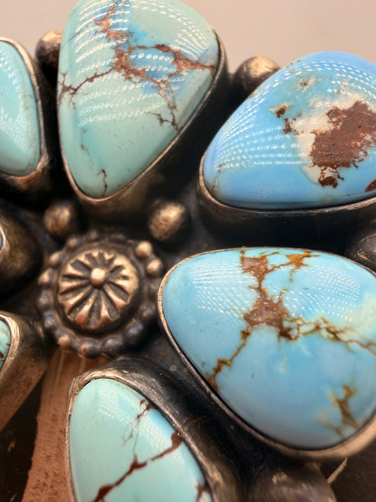 Travis Jim Golden Hills Turquoise Adjustable Cluster Ring