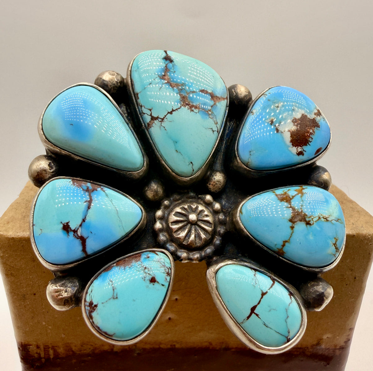 Travis Jim Golden Hills Turquoise Adjustable Cluster Ring