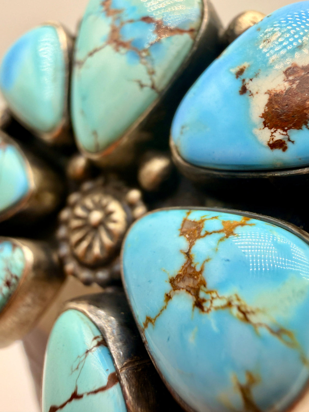 Travis Jim Golden Hills Turquoise Adjustable Cluster Ring