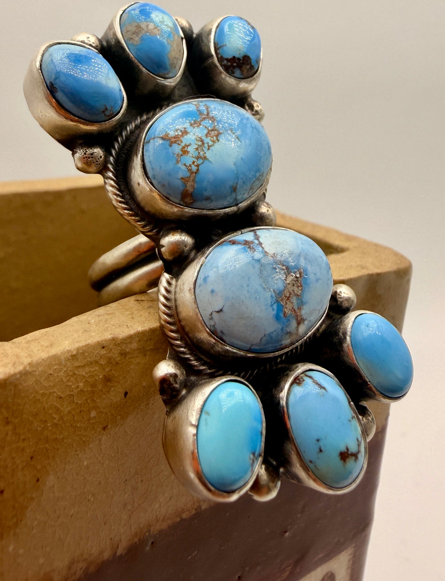 Sheila Tso Golden Hills Turquoise Adjustable Statement Ring