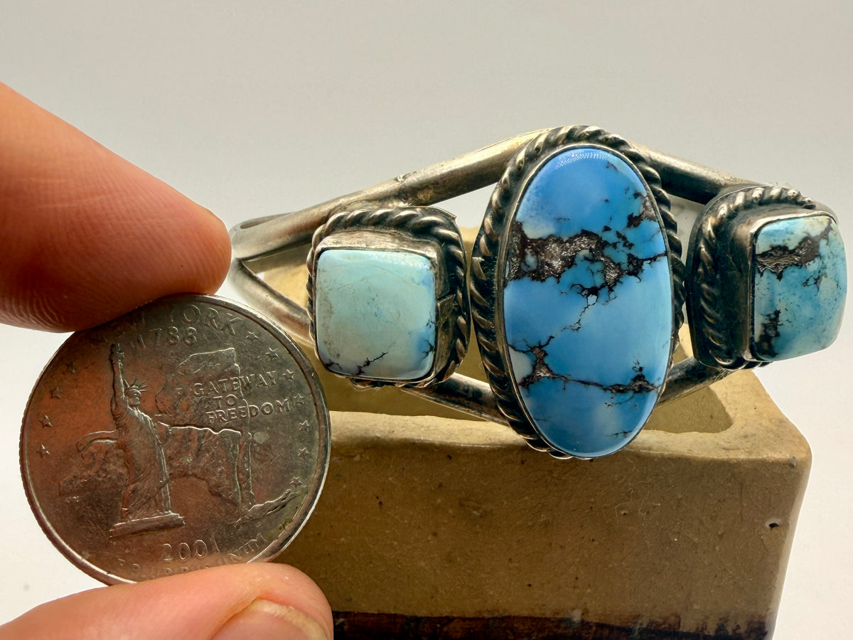 Boyd Ashley Golden Hills Turquoise Sterling Silver Cuff – 6.25"
