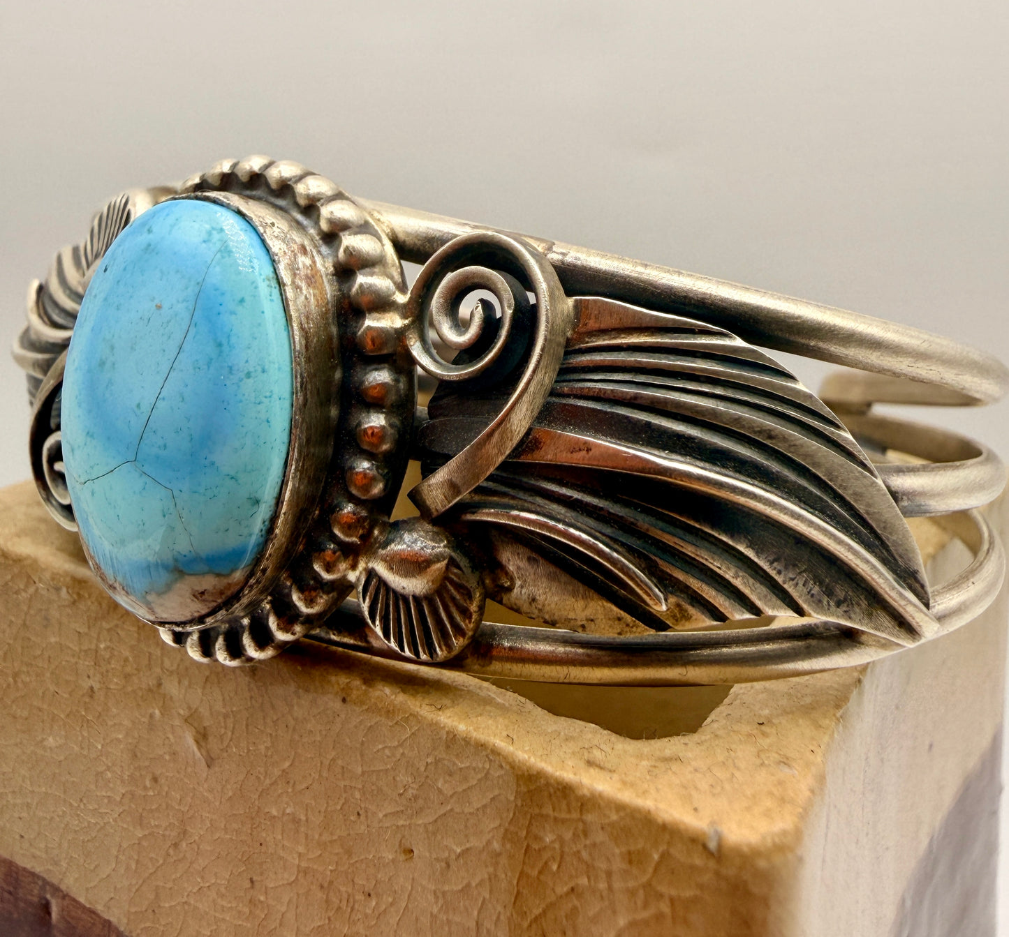 Gabriel “Gabby” Jurado Golden Hills Turquoise Sterling Silver Cuff – 6.25"