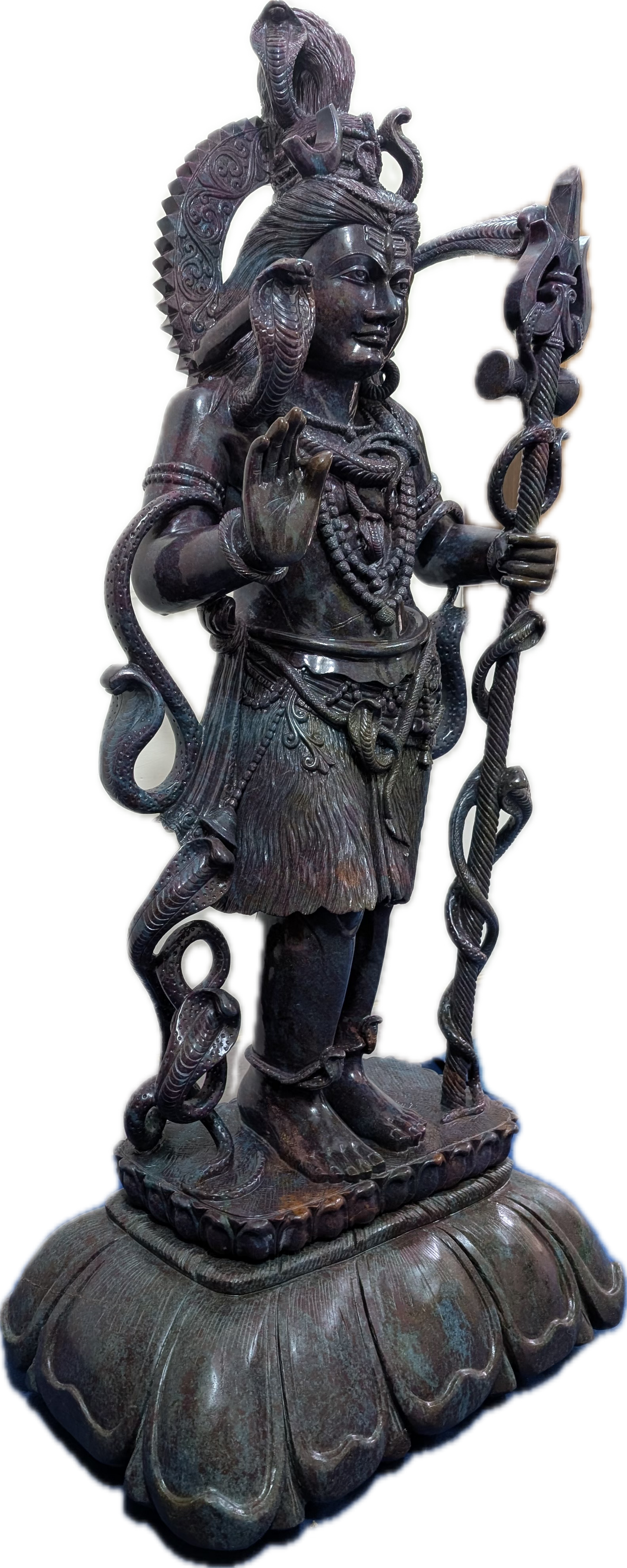 Monumental 4-Foot Ruby Kyanite Shiva Sculpture — 180 kg