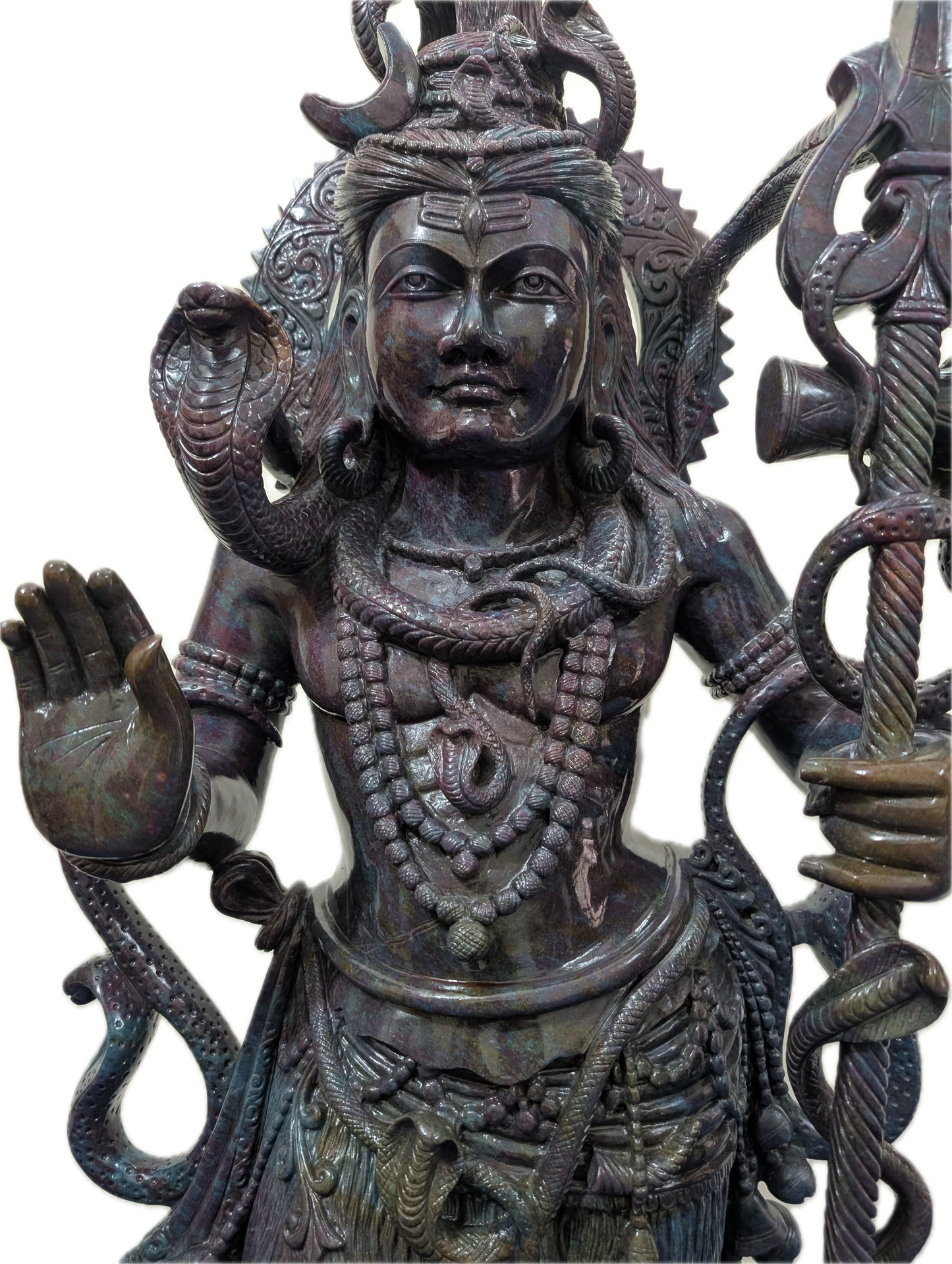 Monumental 4-Foot Ruby Kyanite Shiva Sculpture — 180 kg