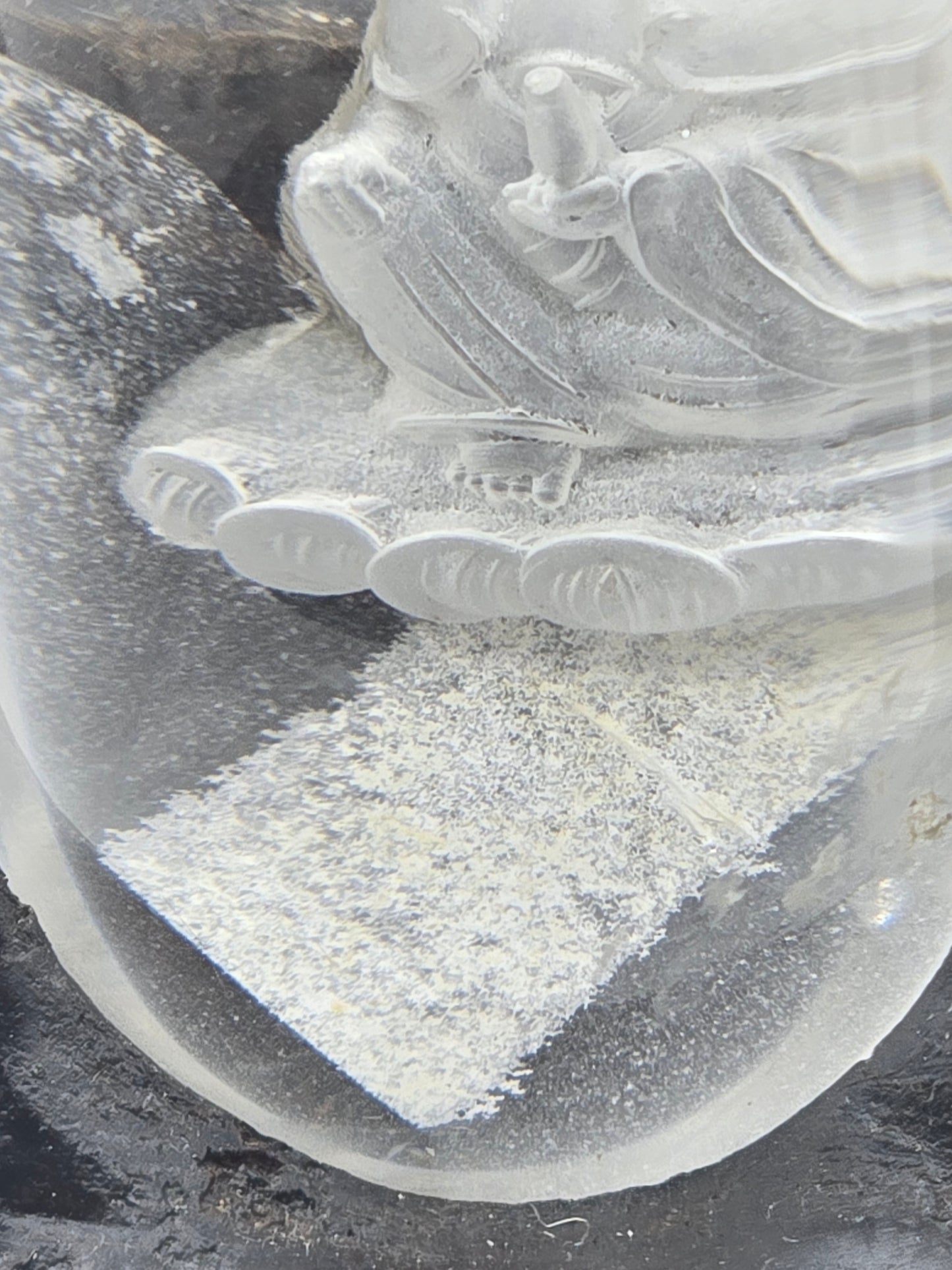 Quan Yin Etched in Scenic Quartz Altar