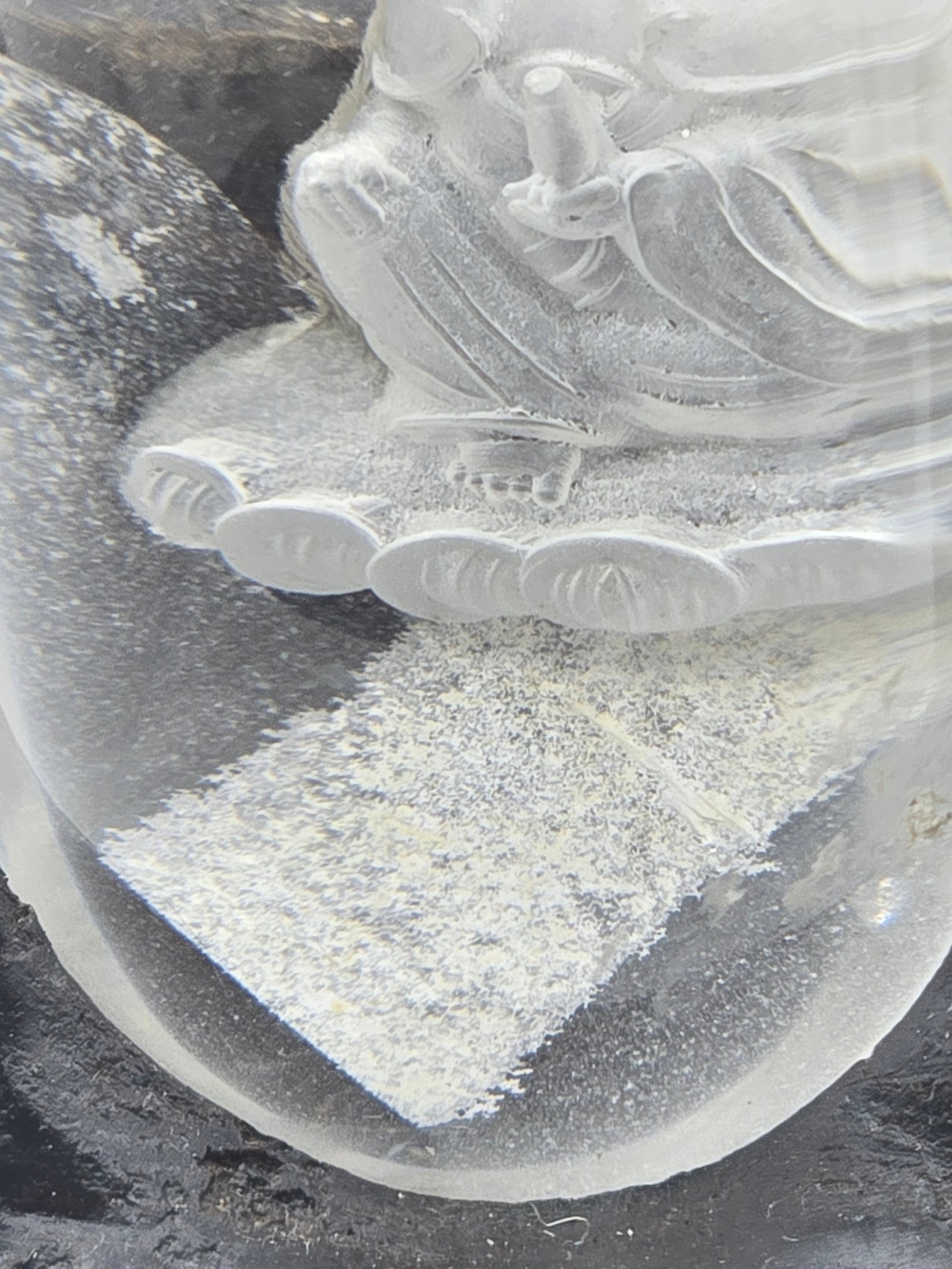 Quan Yin Etched in Scenic Quartz Altar