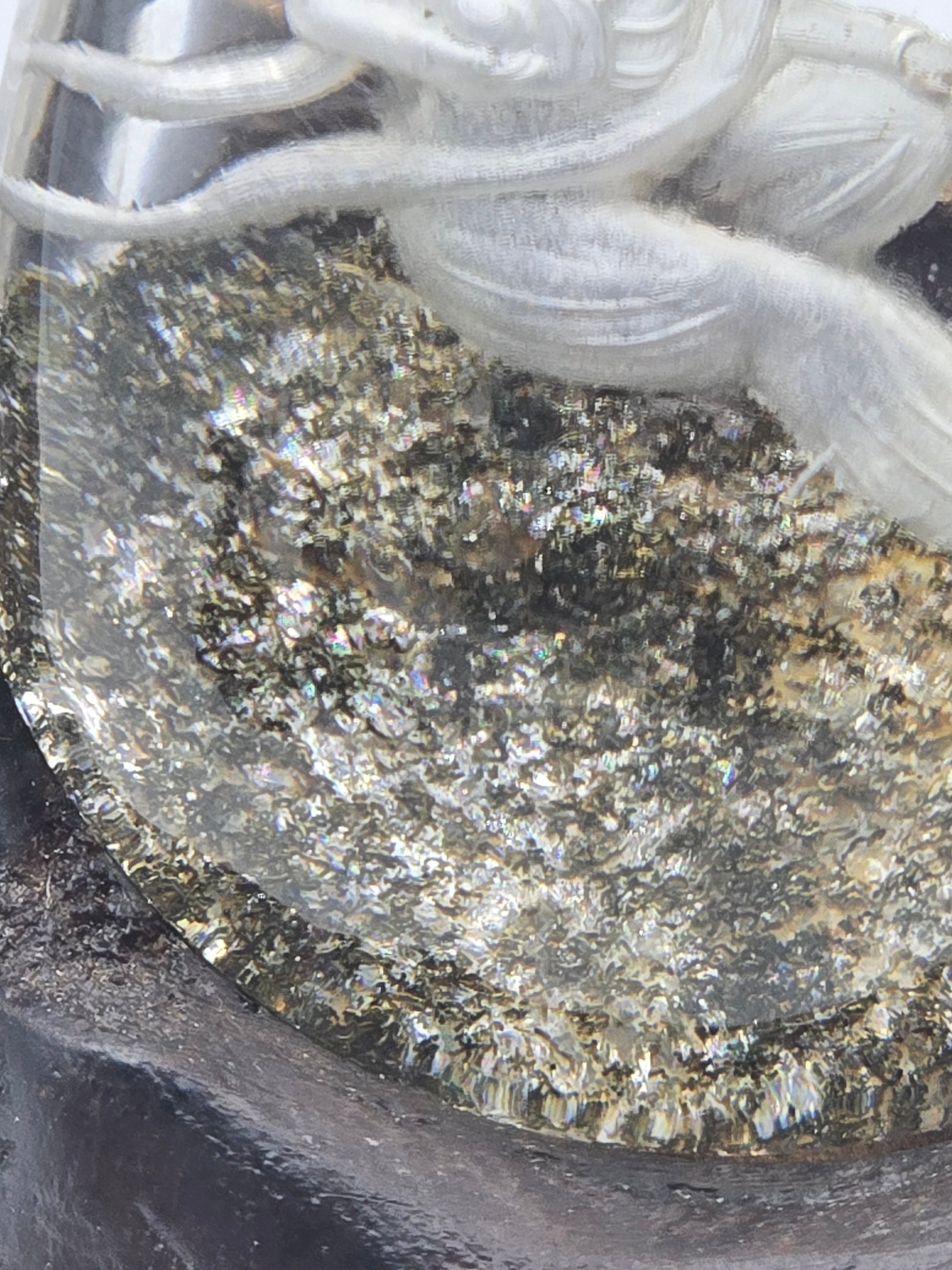 Quan Yin Etched in Scenic Quartz Altar