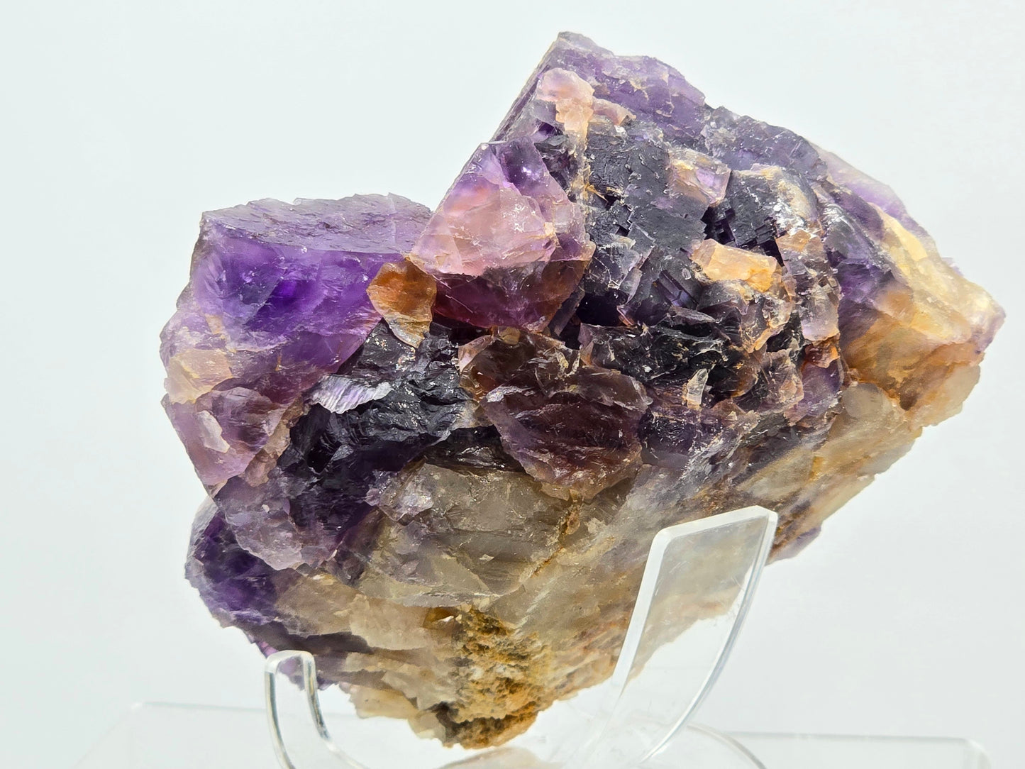 Purple & Yellow cubic Fluorite crystal formations