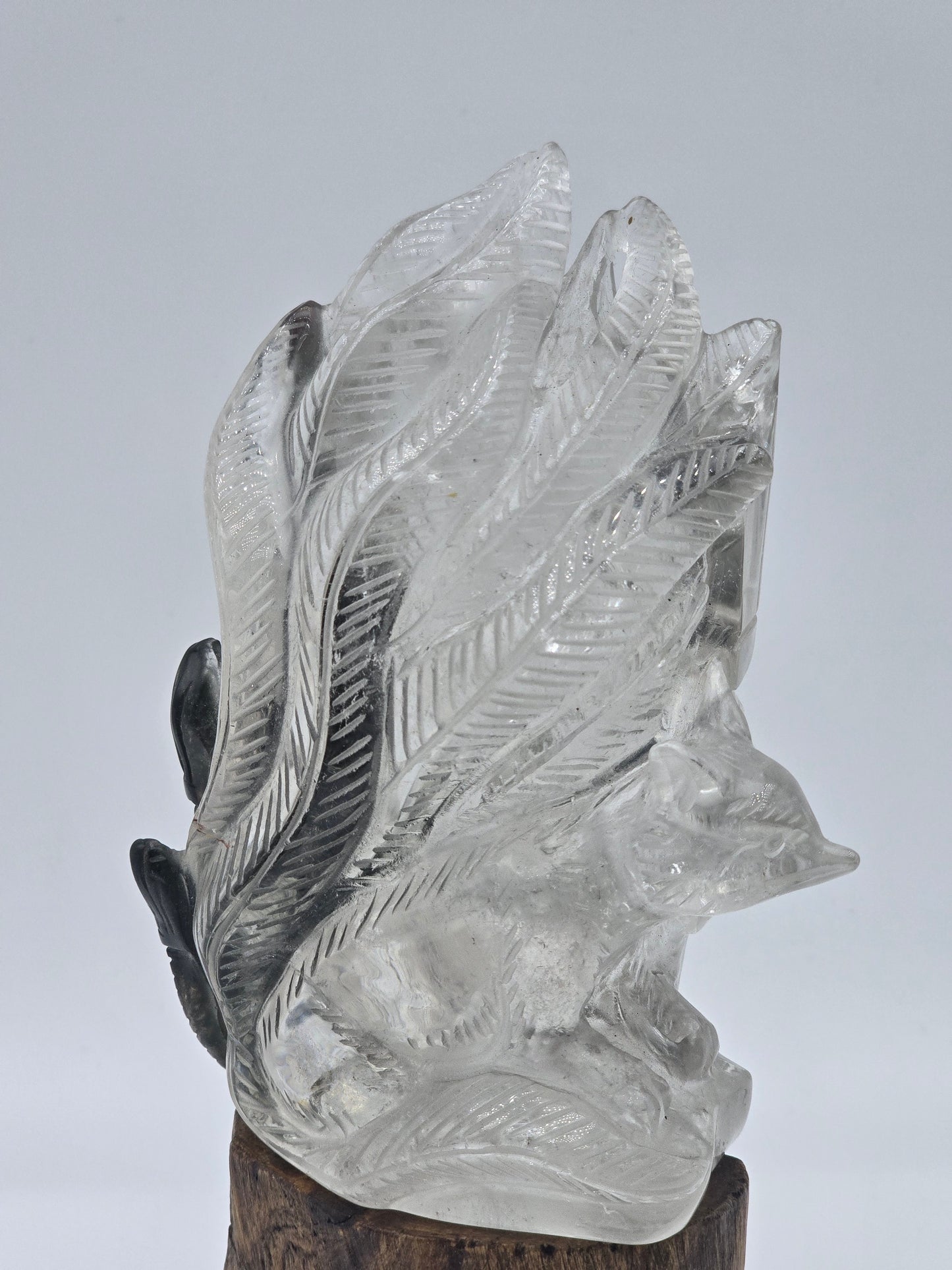 Green Chlorite in Quartz Prince of Darkness Skull & 9 Tail Fox