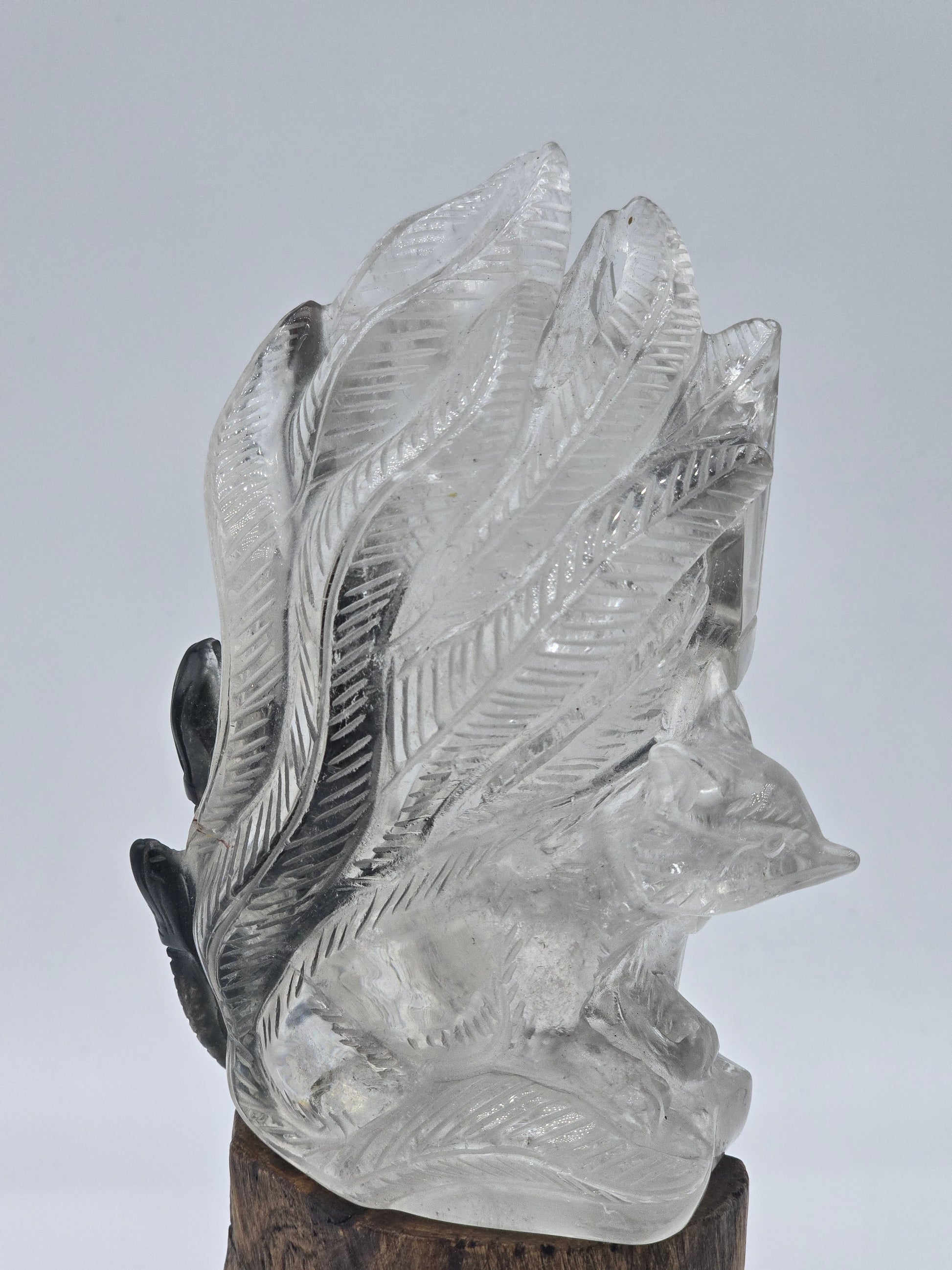 Green Chlorite in Quartz Prince of Darkness Skull & 9 Tail Fox