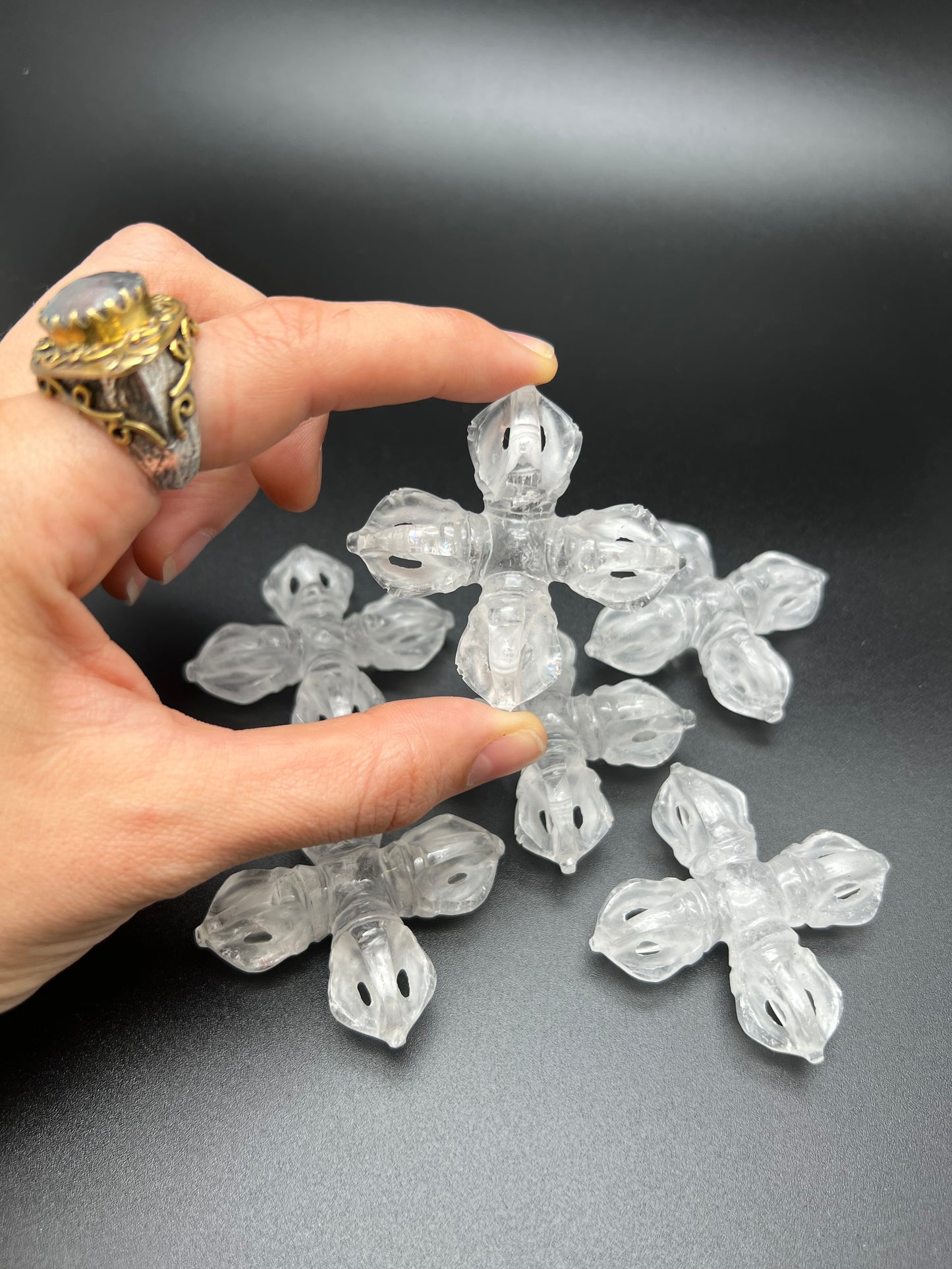 Himalayan Quartz Crystal double dorje