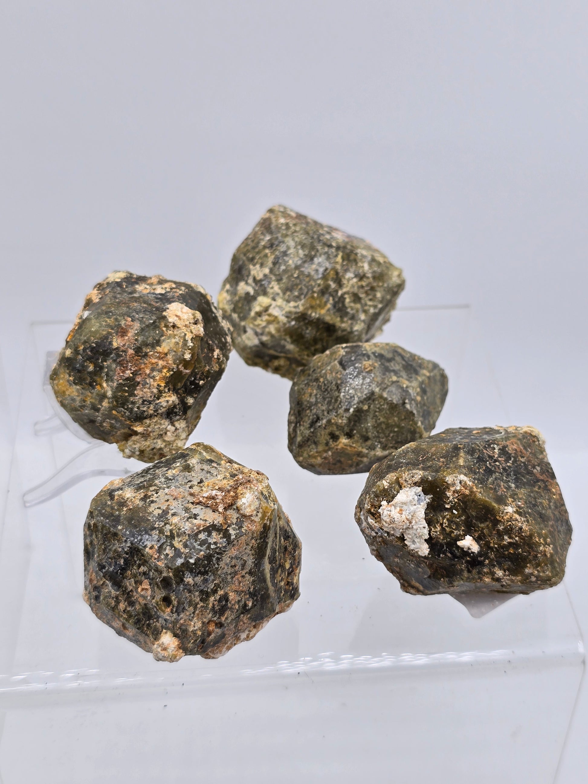 Green Garnet Dodecahedron Crystal Formations
