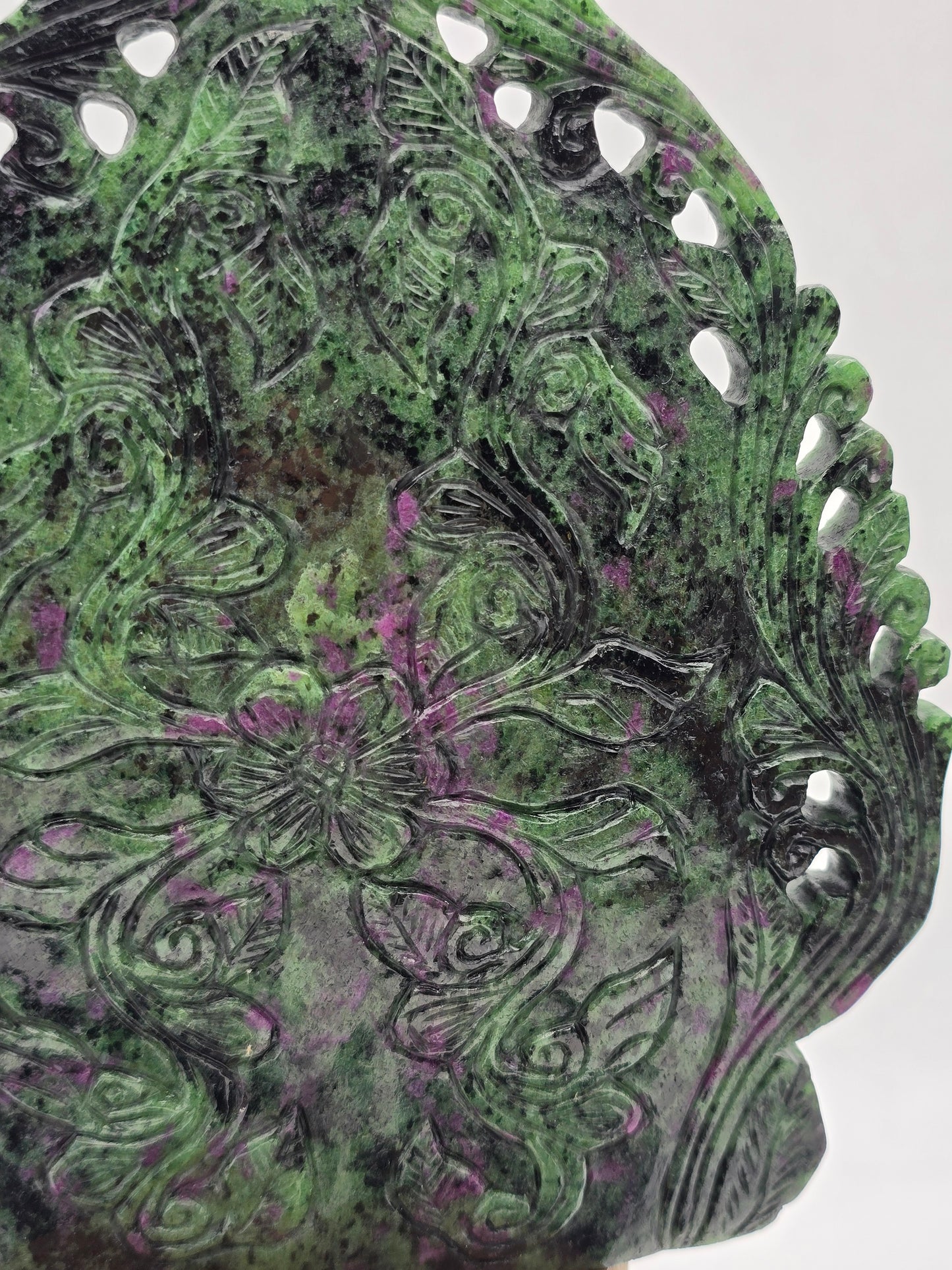 Ruby in Zoisite Matrix Filagree carved Ganesha Altar