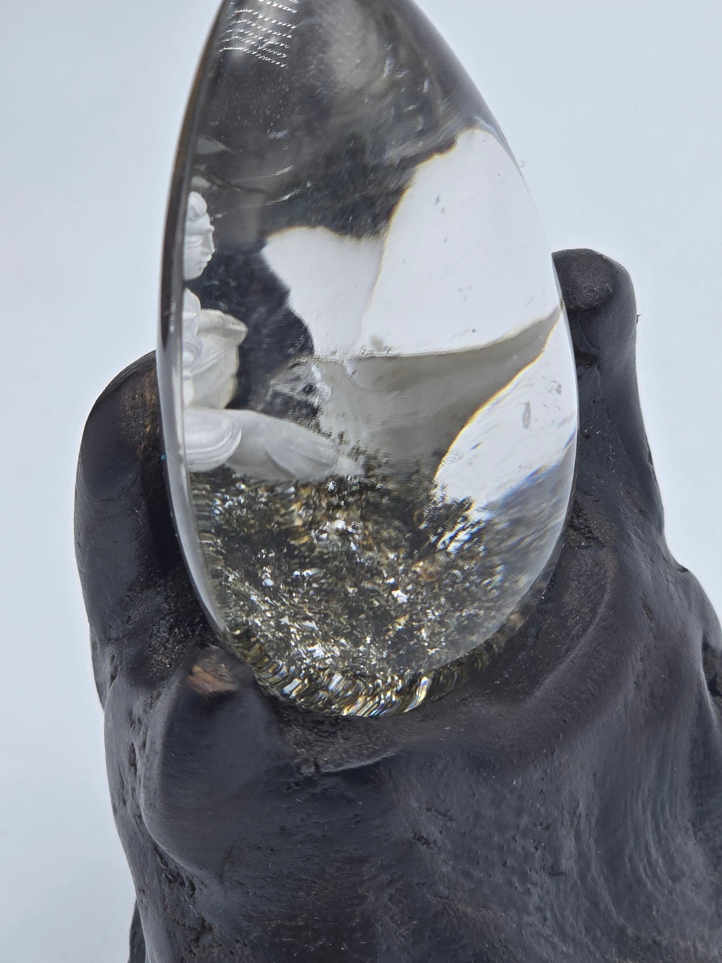 Quan Yin Etched in Scenic Quartz Altar