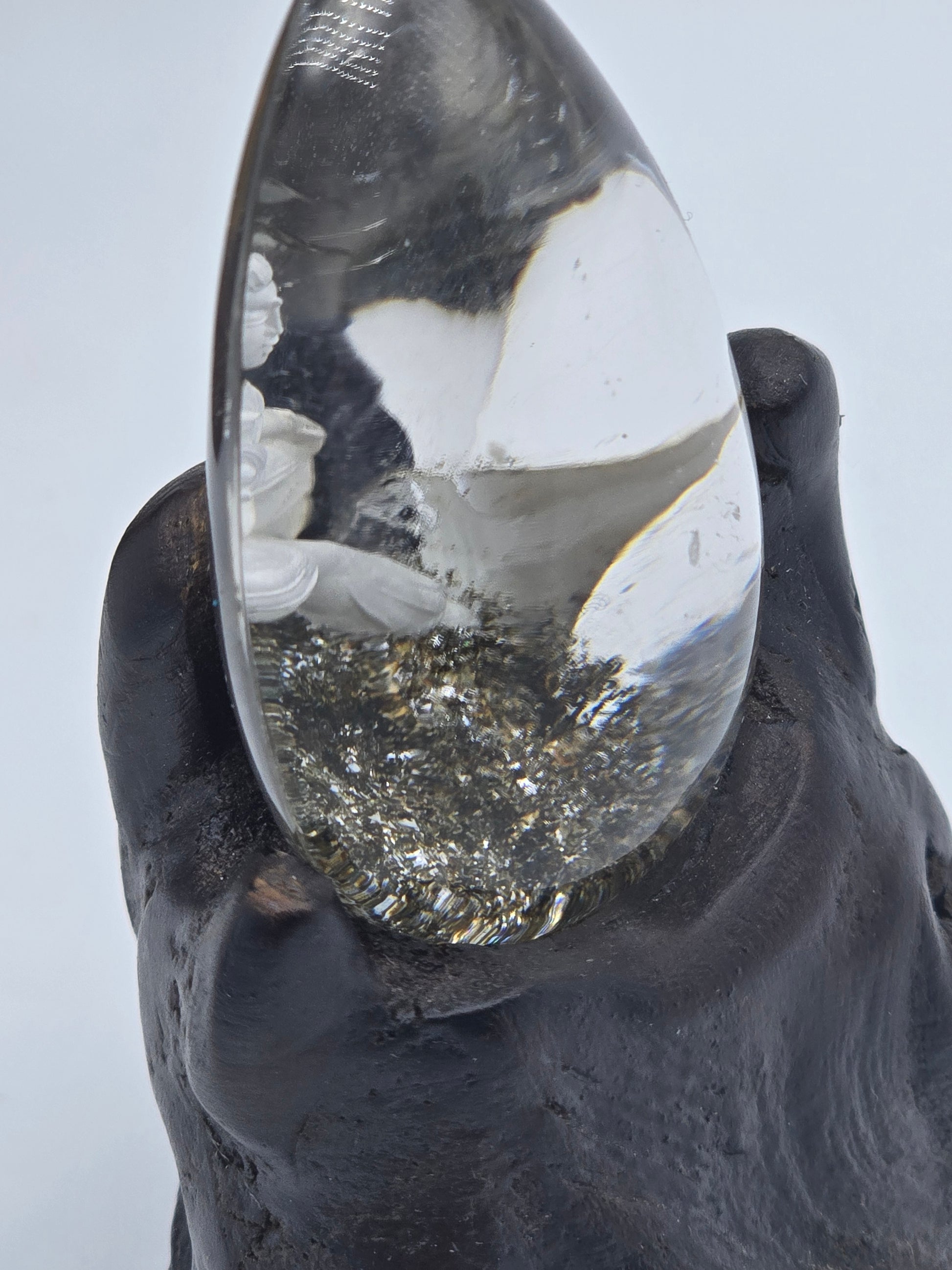 Quan Yin Etched in Scenic Quartz Altar