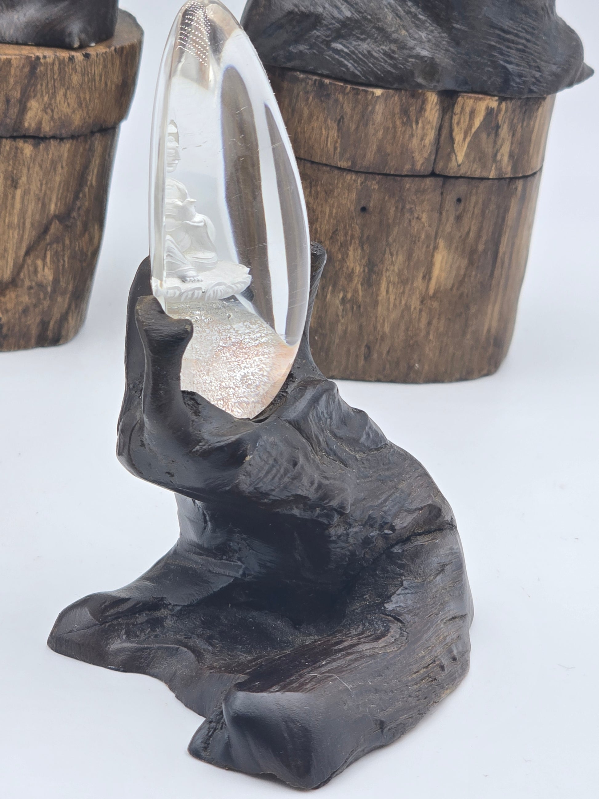 Quan Yin Etched in Scenic Quartz Altar